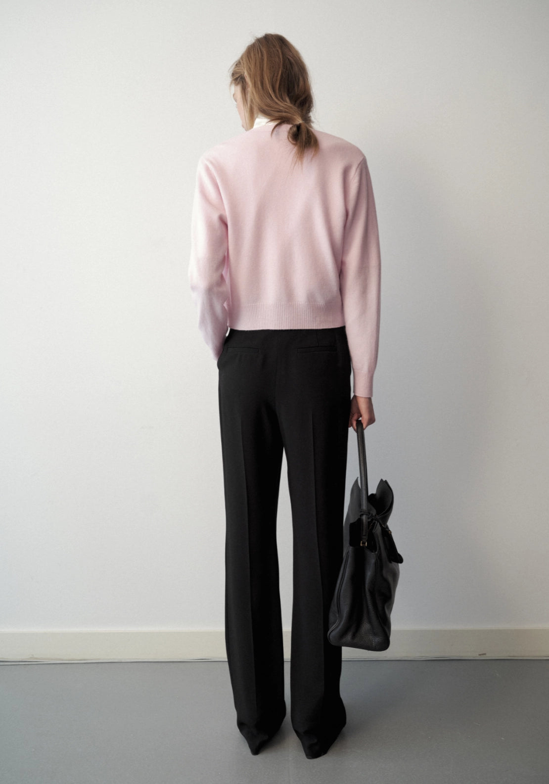 Wool &amp; Cashmere Blend Patch Pocket Cardigan - Pink