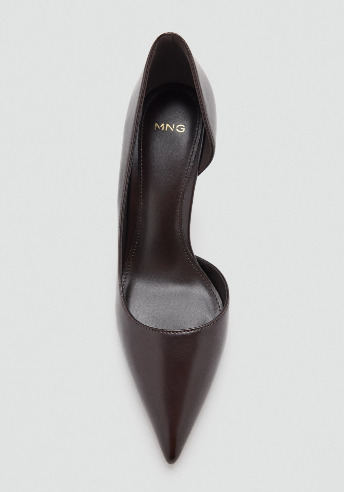 Pointed High Heeled Shoes - Brown