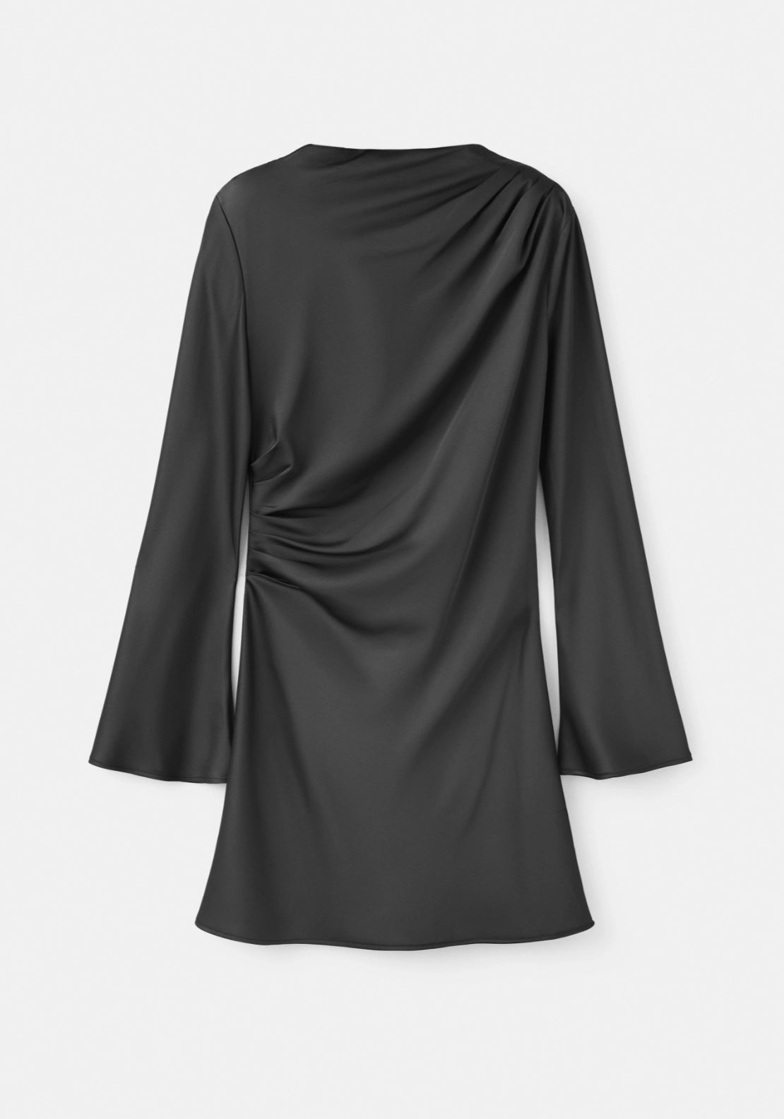 Mini Dress With Flared Sleeves - Black