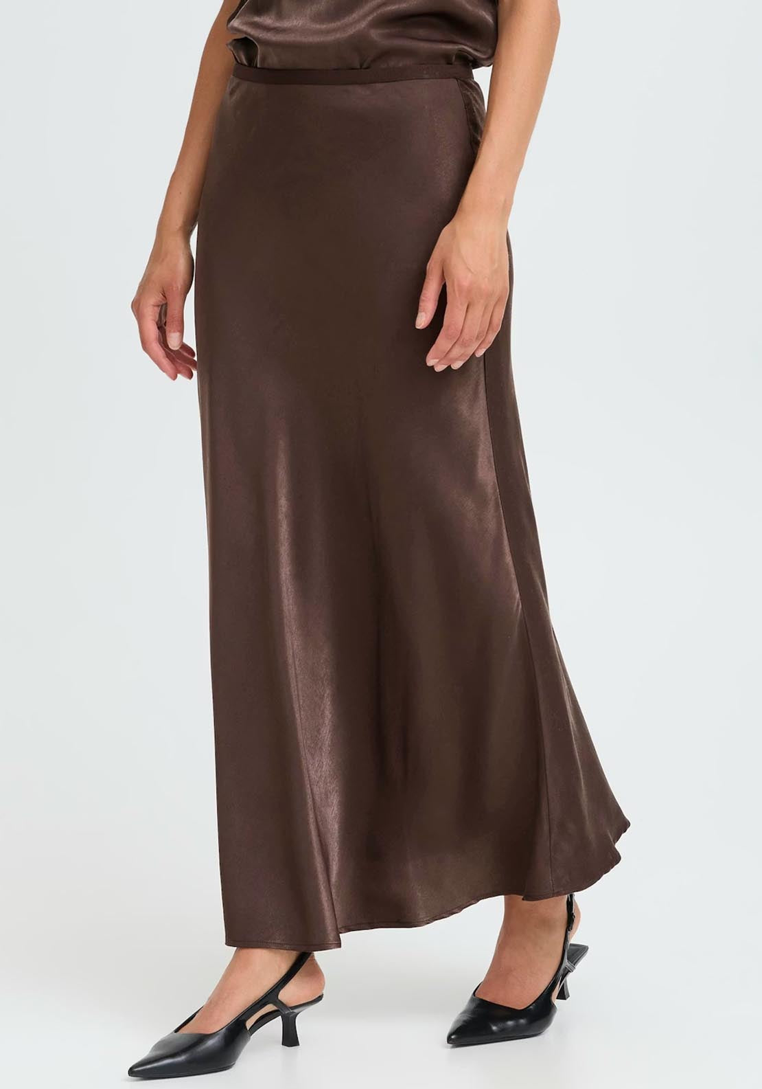 Fransa Shina Skirt - Brown 1 Shaws Department Stores