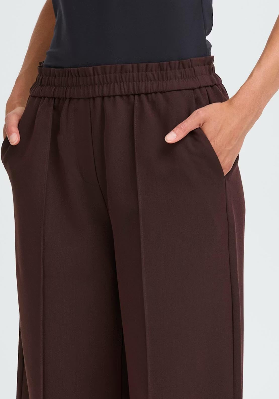 Fransa Abigail Trousers - Fudge Melange 3 Shaws Department Stores