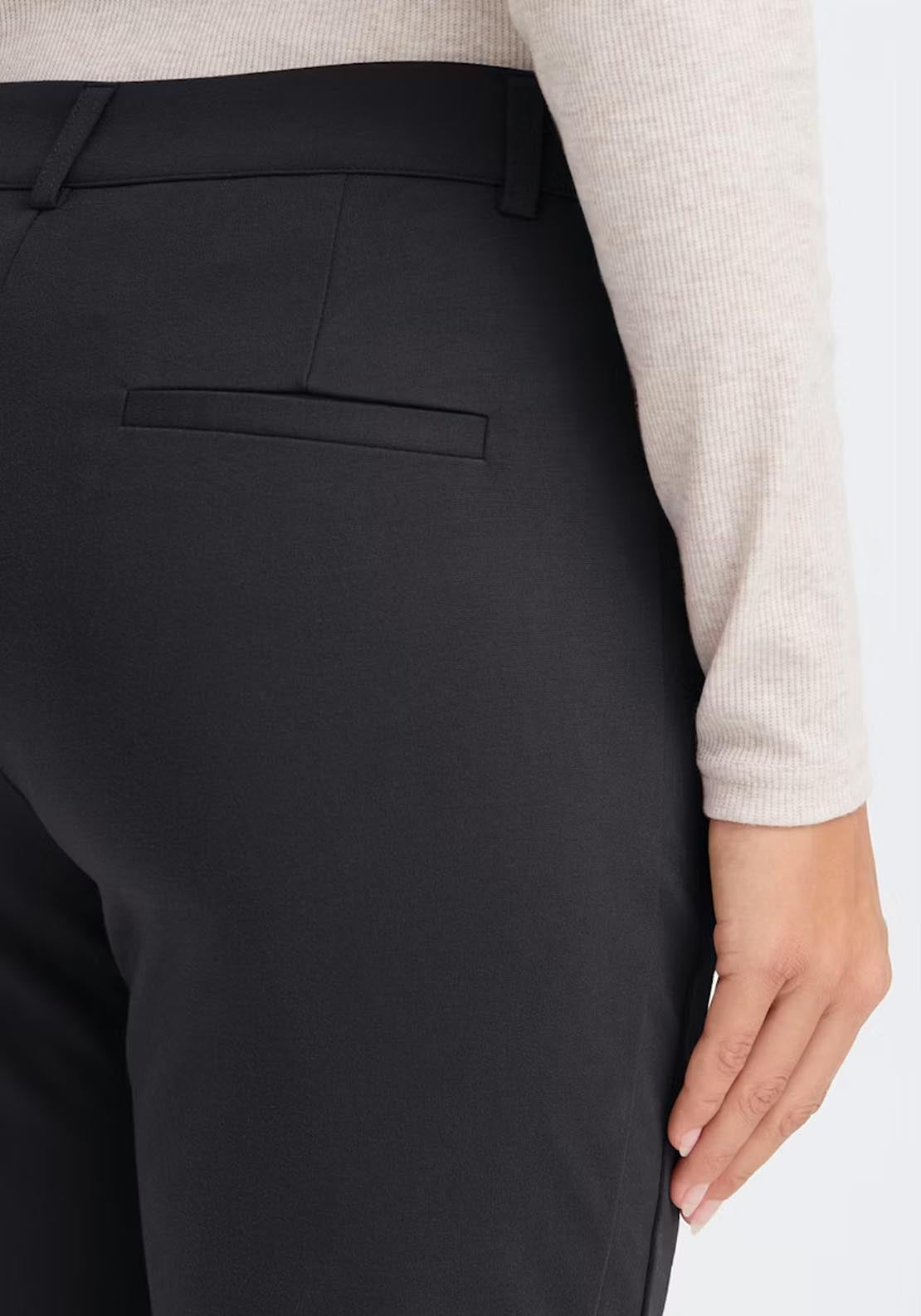 Fransa Lano Trousers - Black 4 Shaws Department Stores