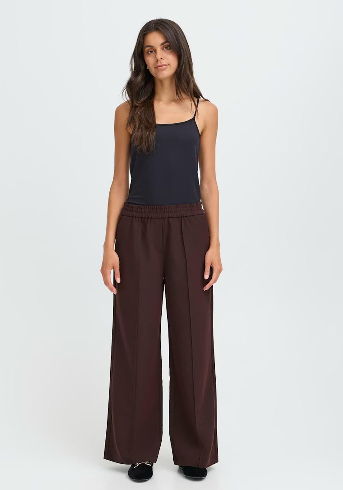 Fransa Abigail Trousers - Fudge Melange 5 Shaws Department Stores