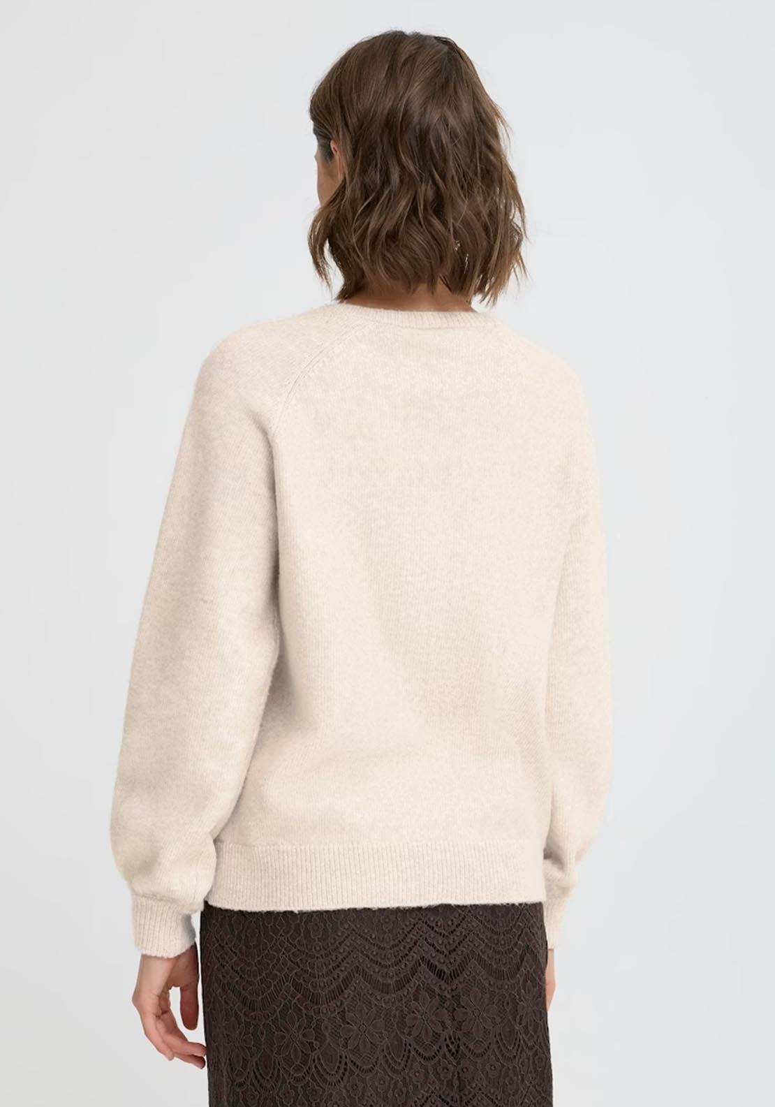 Fransa Elly Cardigan - Oatmeal Melange 2 Shaws Department Stores