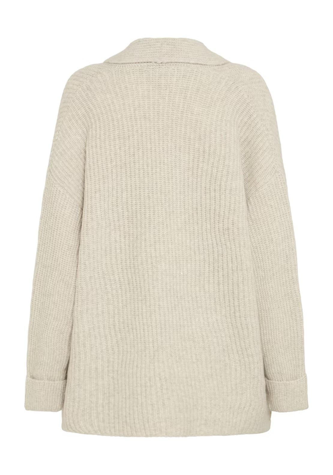 Fransa Beverly Cardigan - Oatmeal Melange 8 Shaws Department Stores
