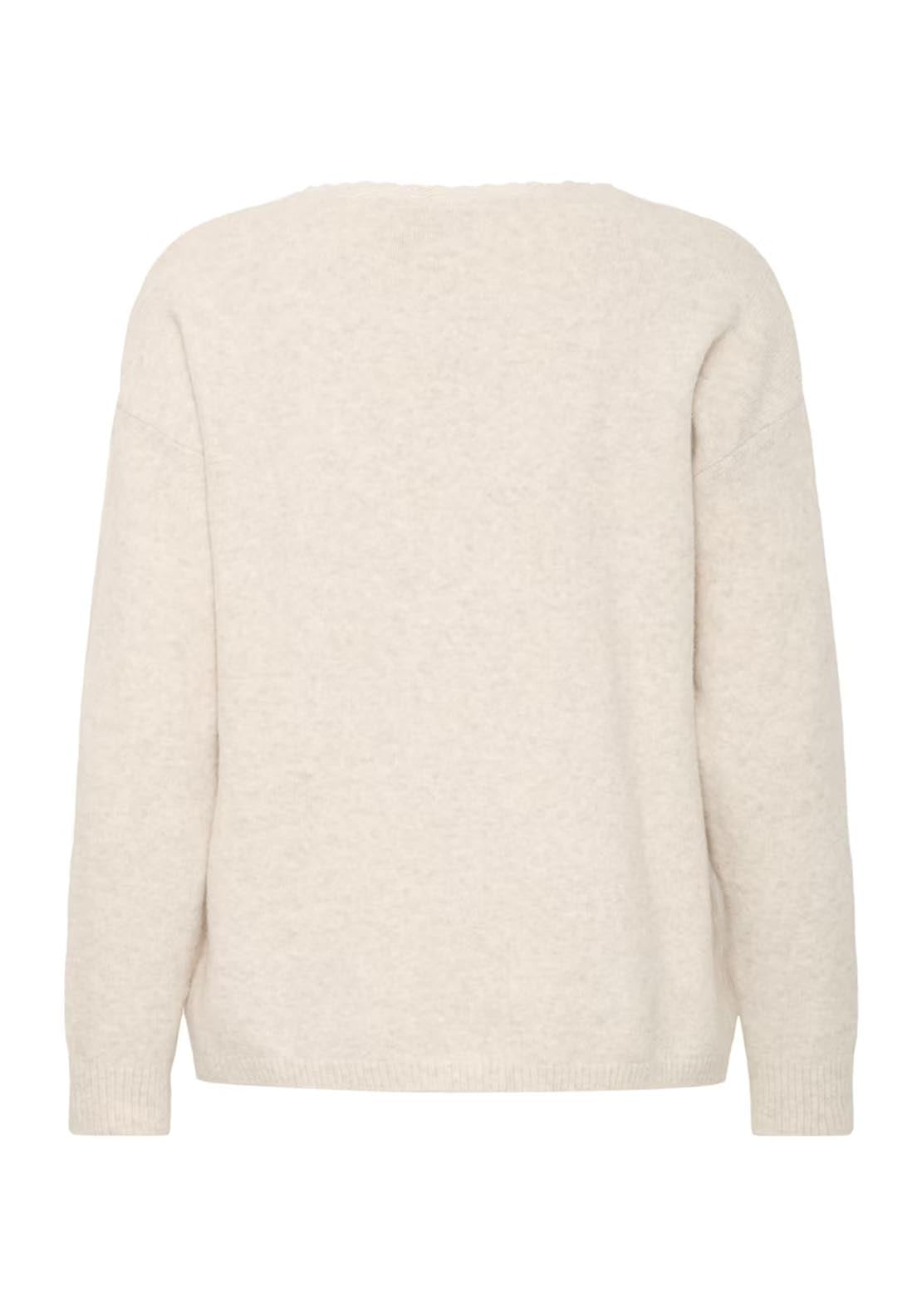 Fransa Ellen Pullover - Oatmeal Melange 8 Shaws Department Stores