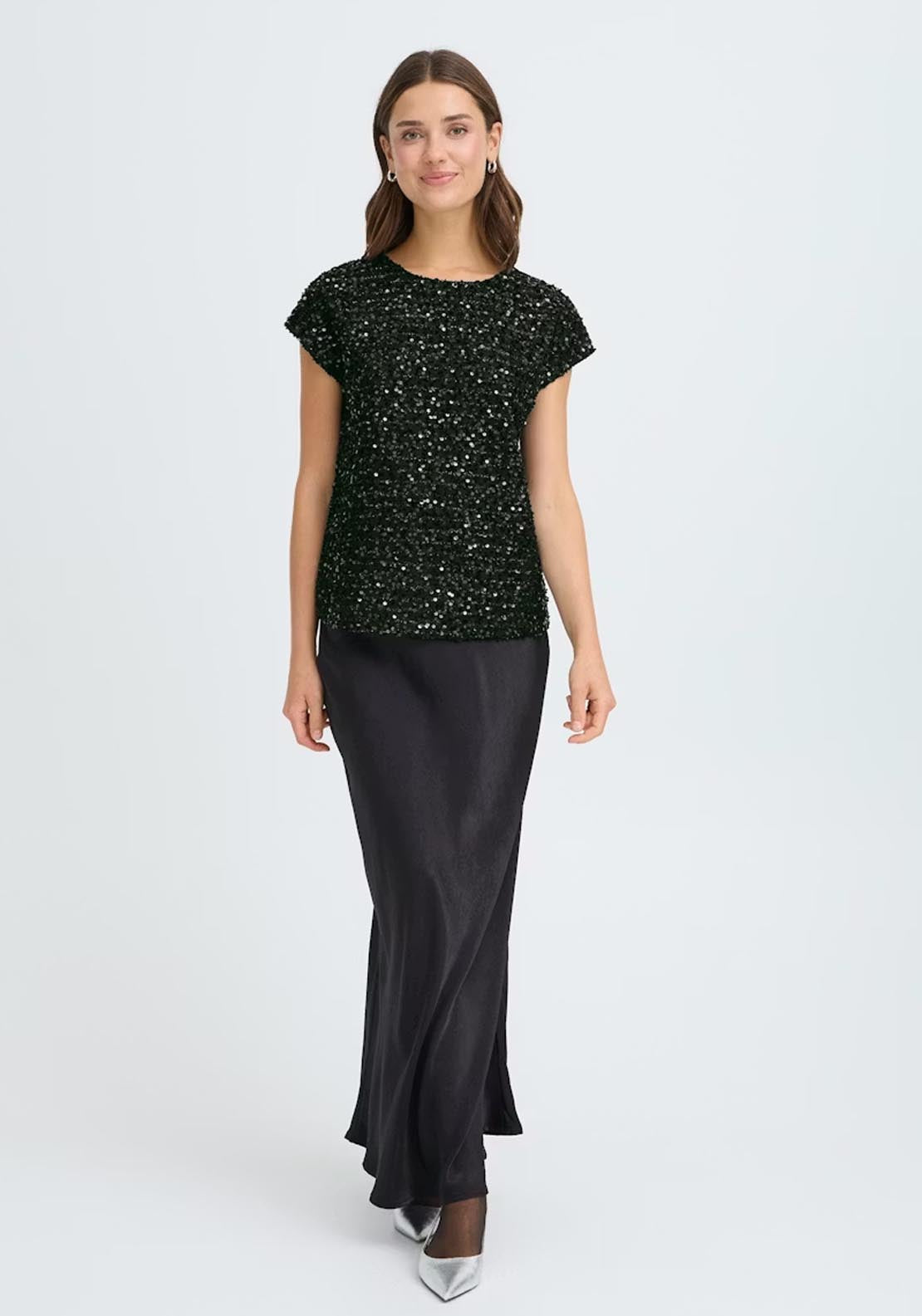 Fransa Charlotta T-Shirt - Meteorite 5 Shaws Department Stores