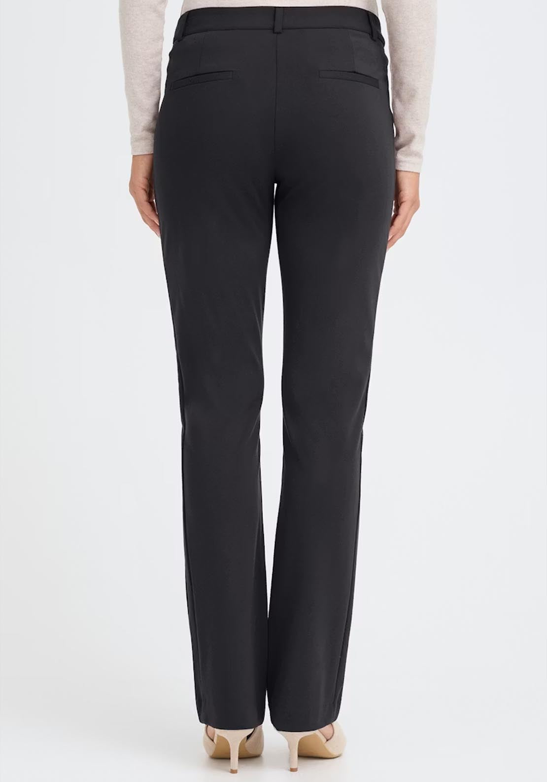 Fransa Lano Trousers - Black 2 Shaws Department Stores