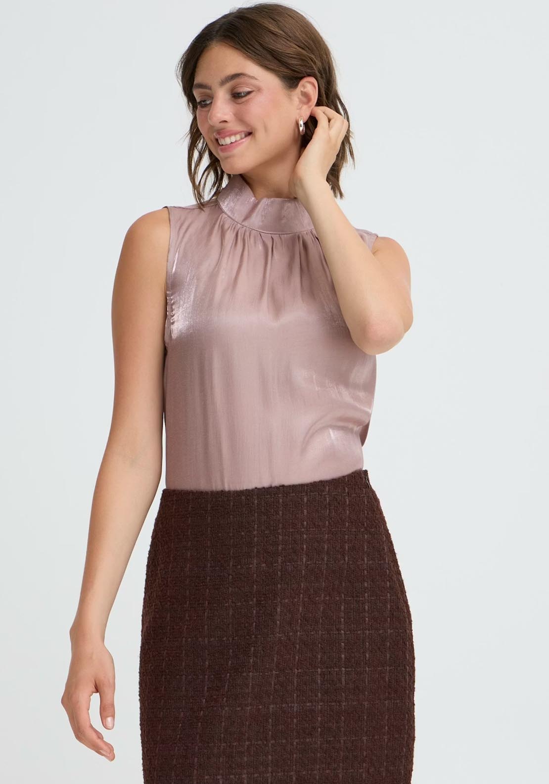 Fransa Yolanda Blouse - Purple 1 Shaws Department Stores