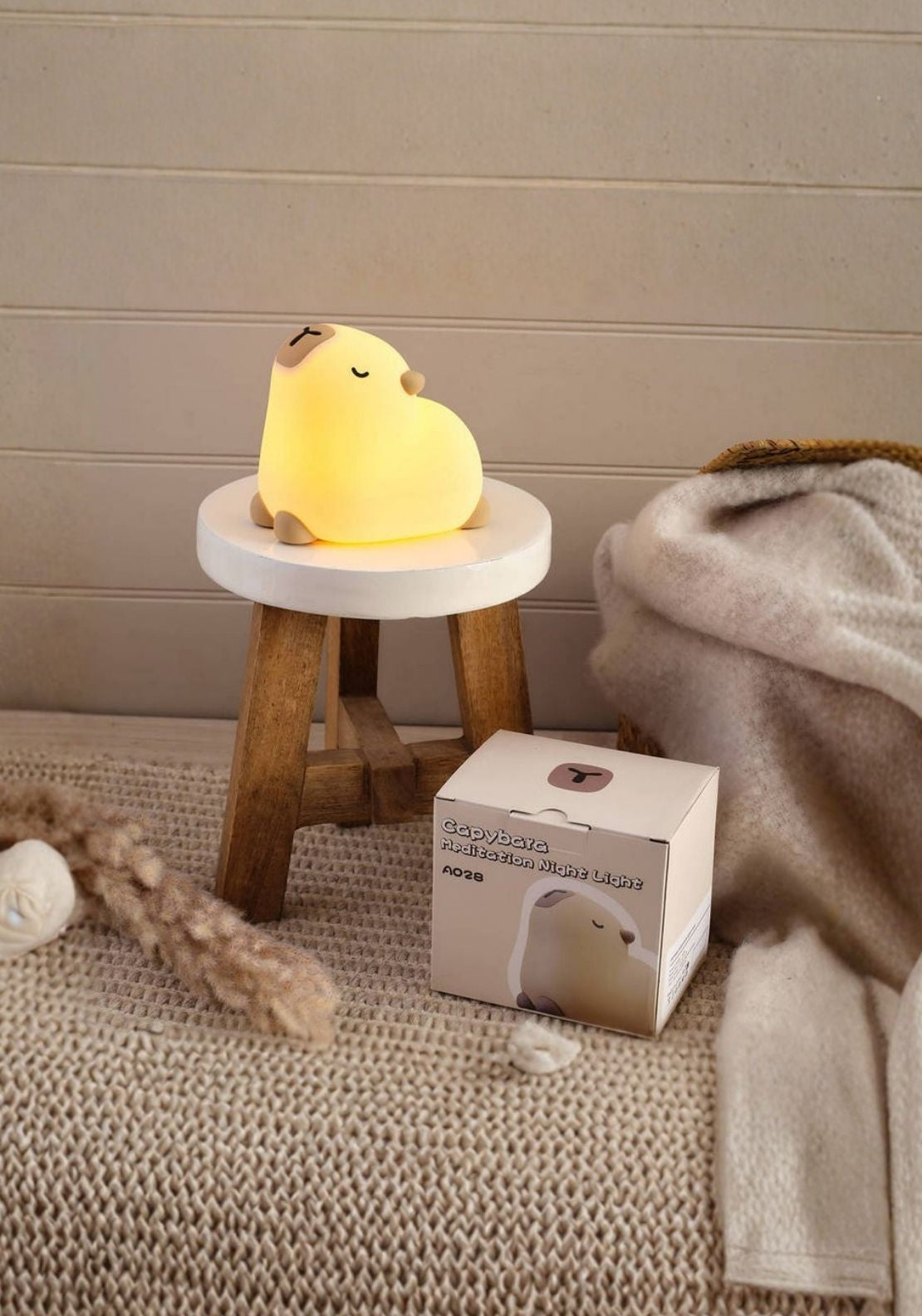 The Home Collection Capybara Night Light - Cream 1 Shaws Department Stores
