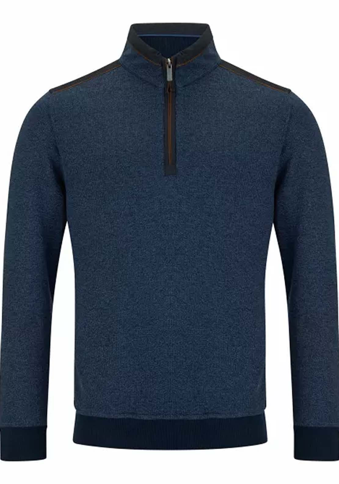 Drifter 1/4 Zip Sweat - Blue 1 Shaws Department Stores