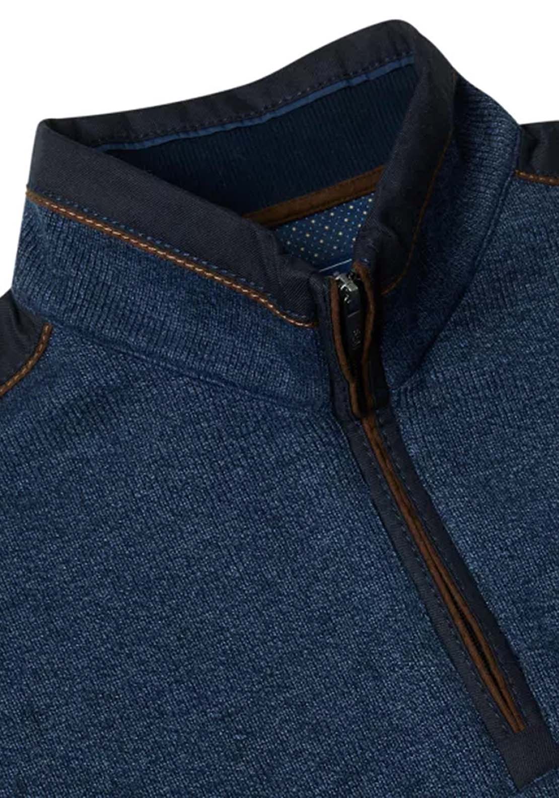 Drifter 1/4 Zip Sweat - Blue 2 Shaws Department Stores