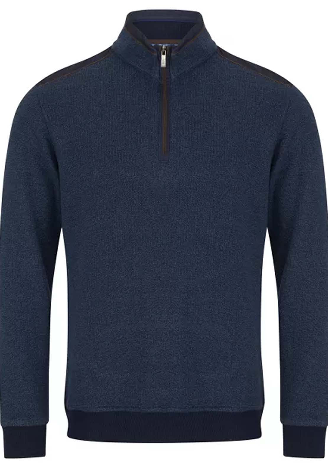Drifter 1/4 Zip Sweat - Blue 1 Shaws Department Stores