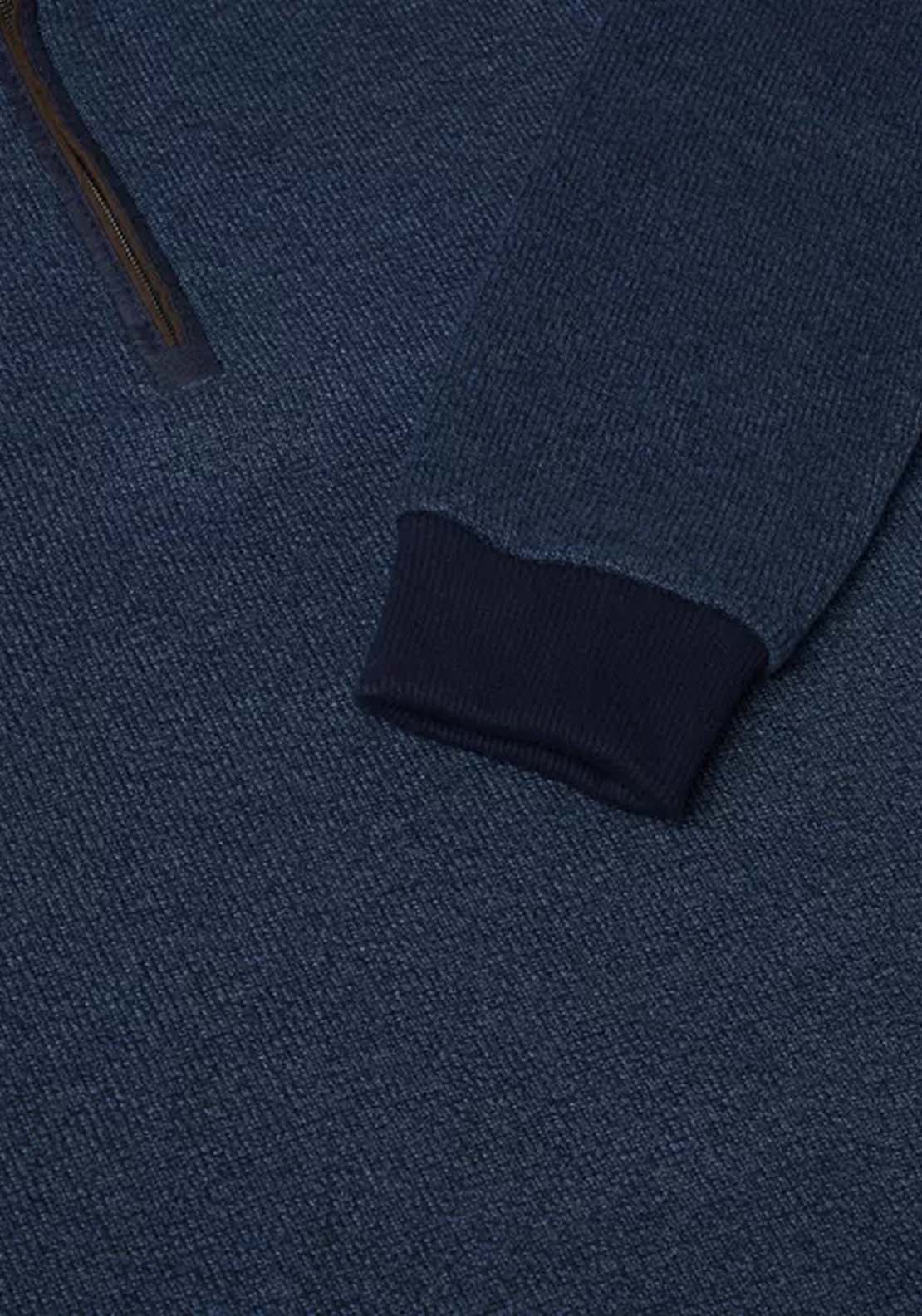 Drifter 1/4 Zip Sweat - Blue 2 Shaws Department Stores