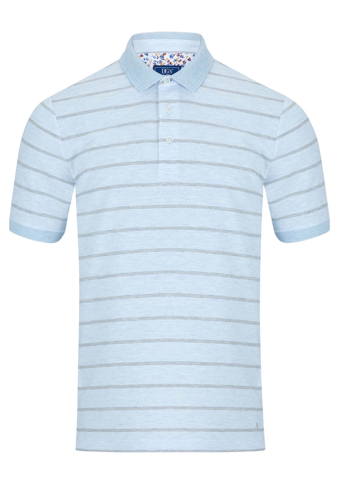 Drifter Short Sleeve Polo Shirt - Blue 1 Shaws Department Stores