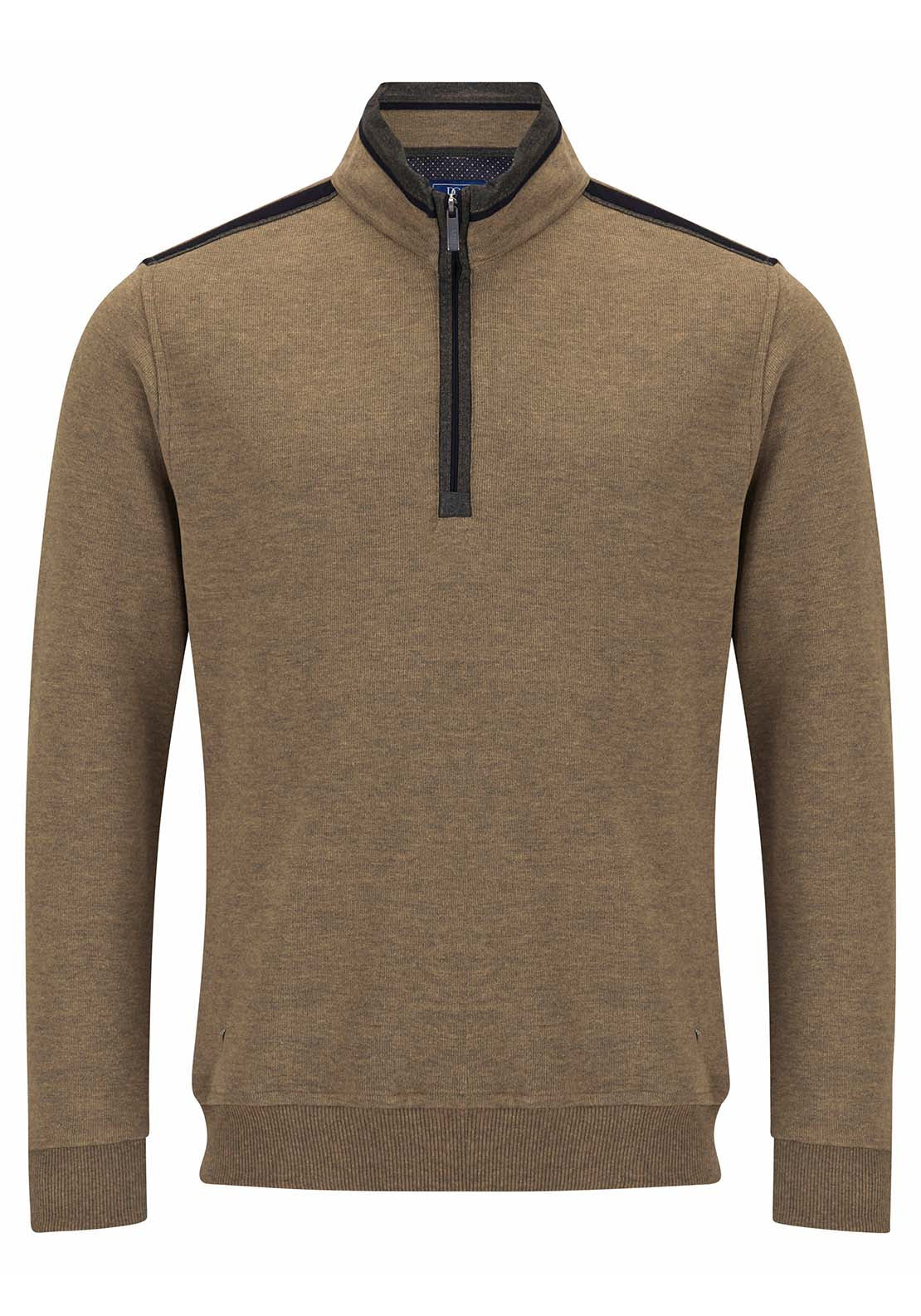 Drifter DG Drifter Half Zip Sweatshirt - Caramel 1 Shaws Department Stores