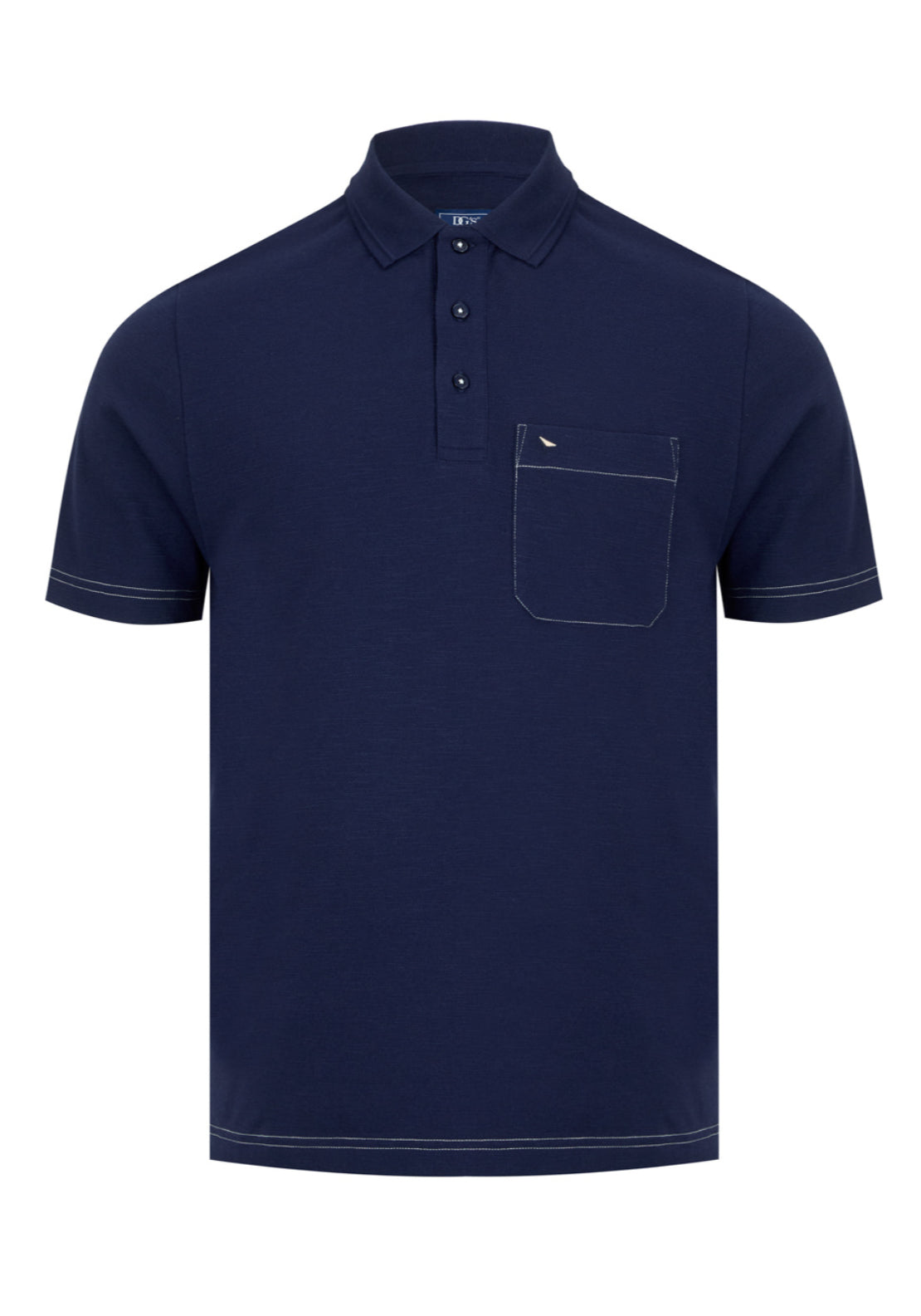 Drifter Short Sleeve Polo - Navy 1 Shaws Department Stores