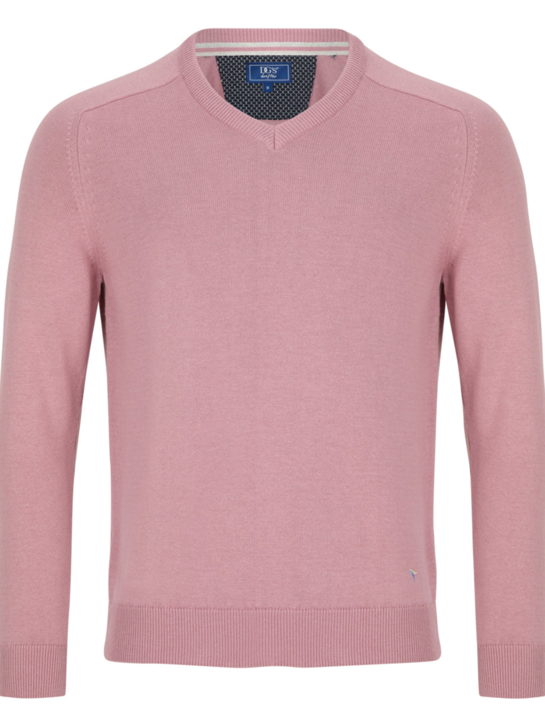 Drifter Long Sleeve V Neck Sweater - Pink 1 Shaws Department Stores