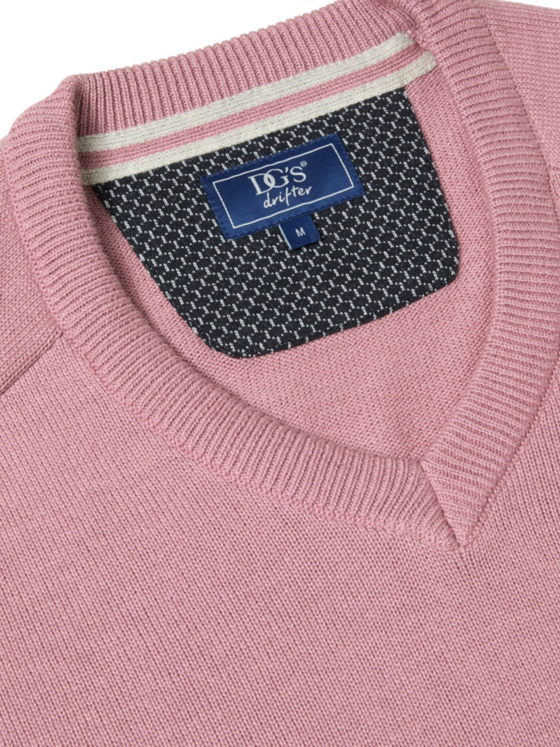 Drifter Long Sleeve V Neck Sweater - Pink 2 Shaws Department Stores