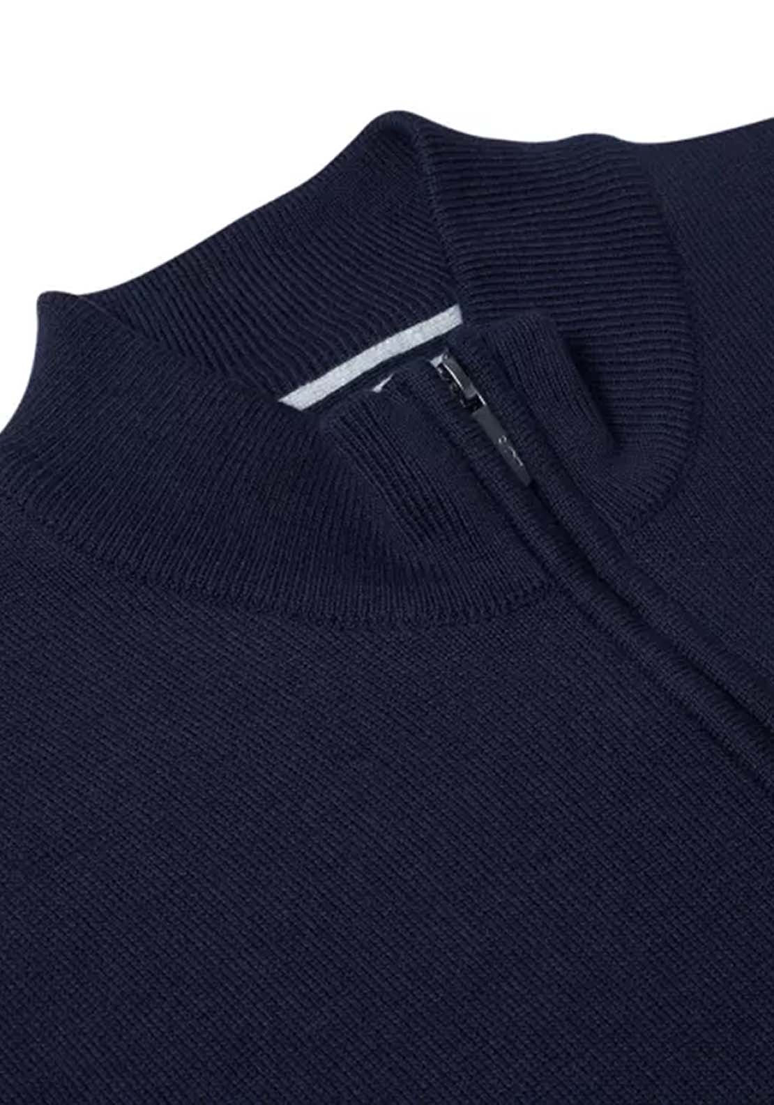 Drifter 1/4 Zip Knit - Blue 2 Shaws Department Stores