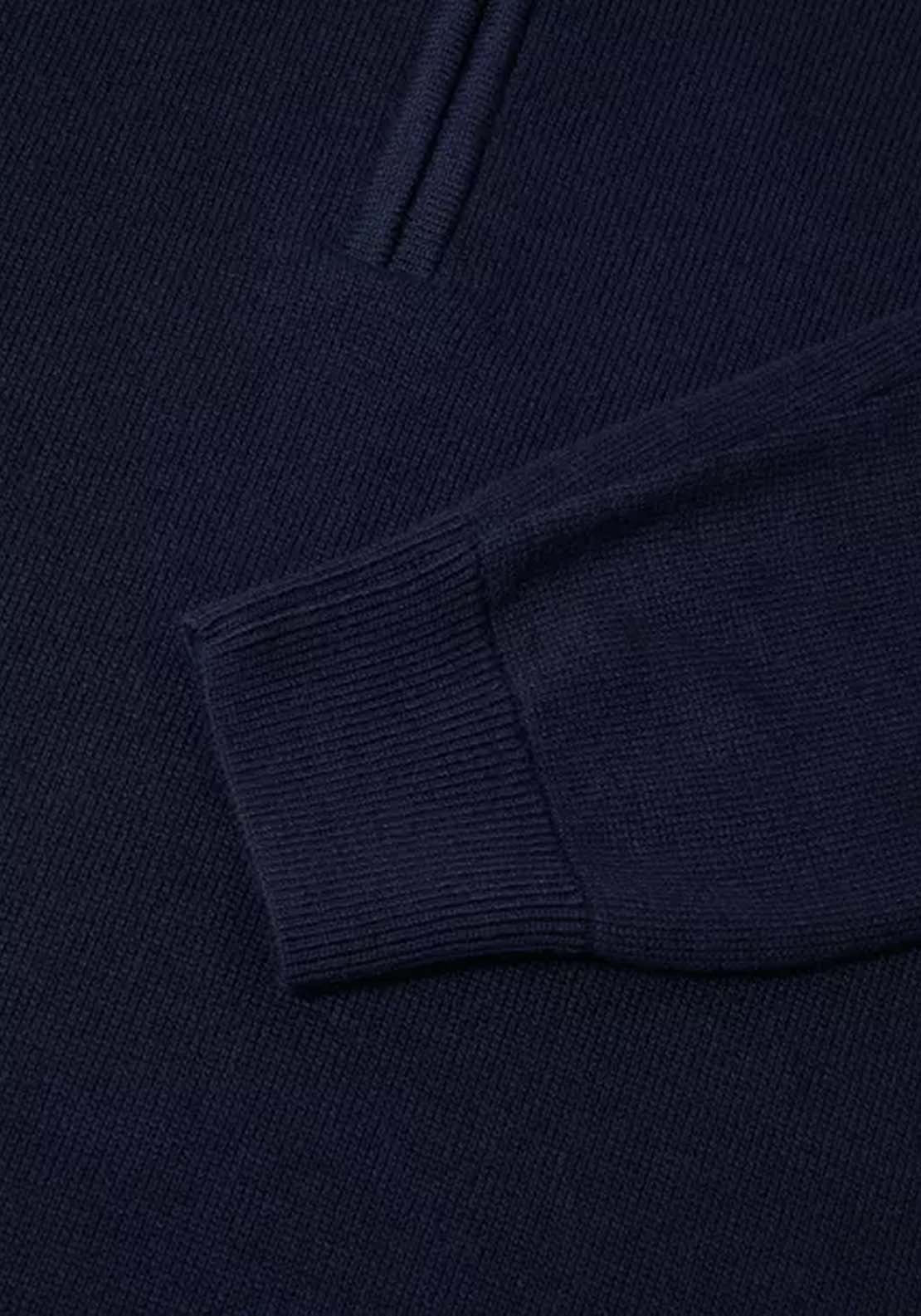 Drifter 1/4 Zip Knit - Blue 4 Shaws Department Stores