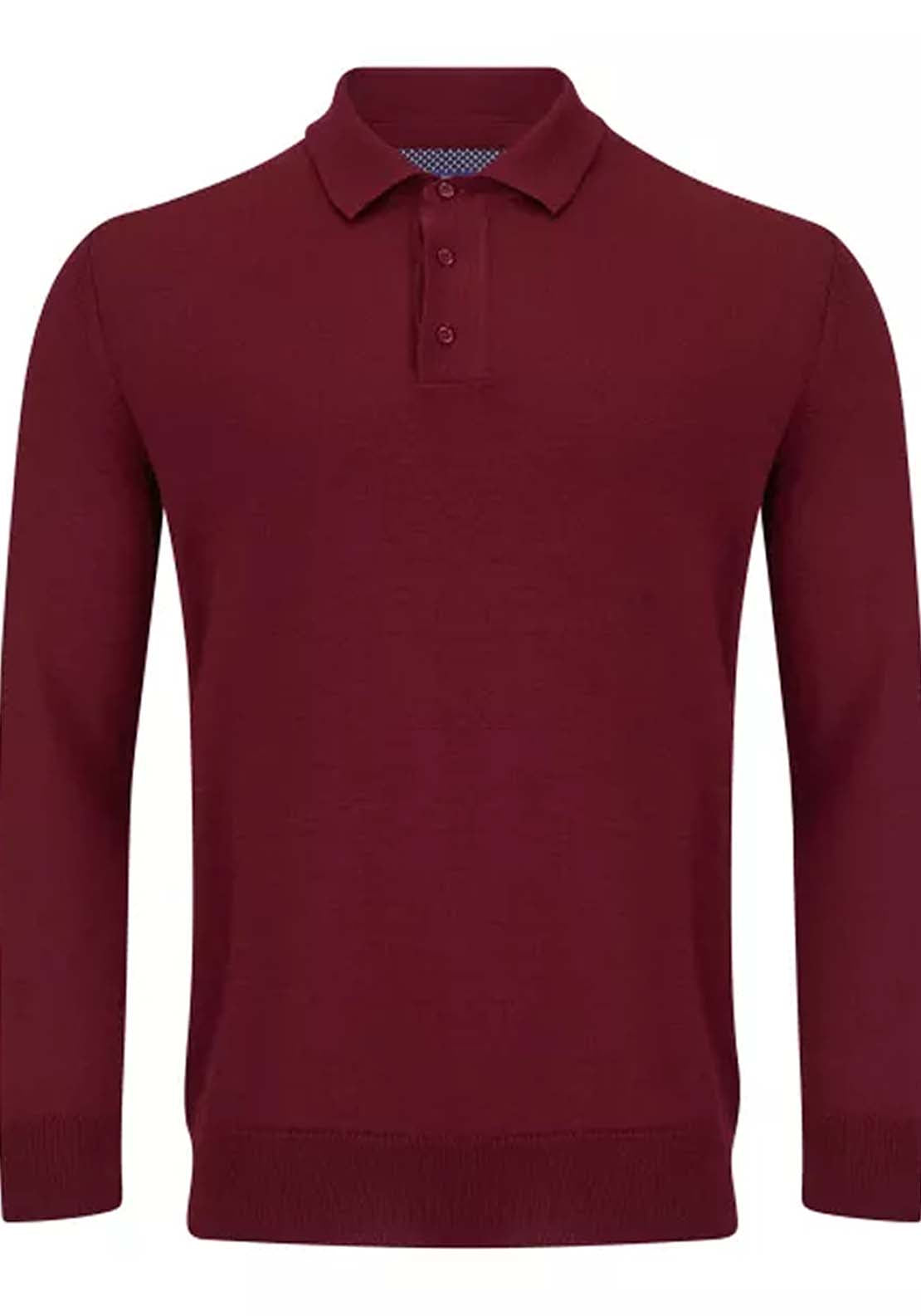 Drifter Long Sleeve Polo Shirt - Red 1 Shaws Department Stores
