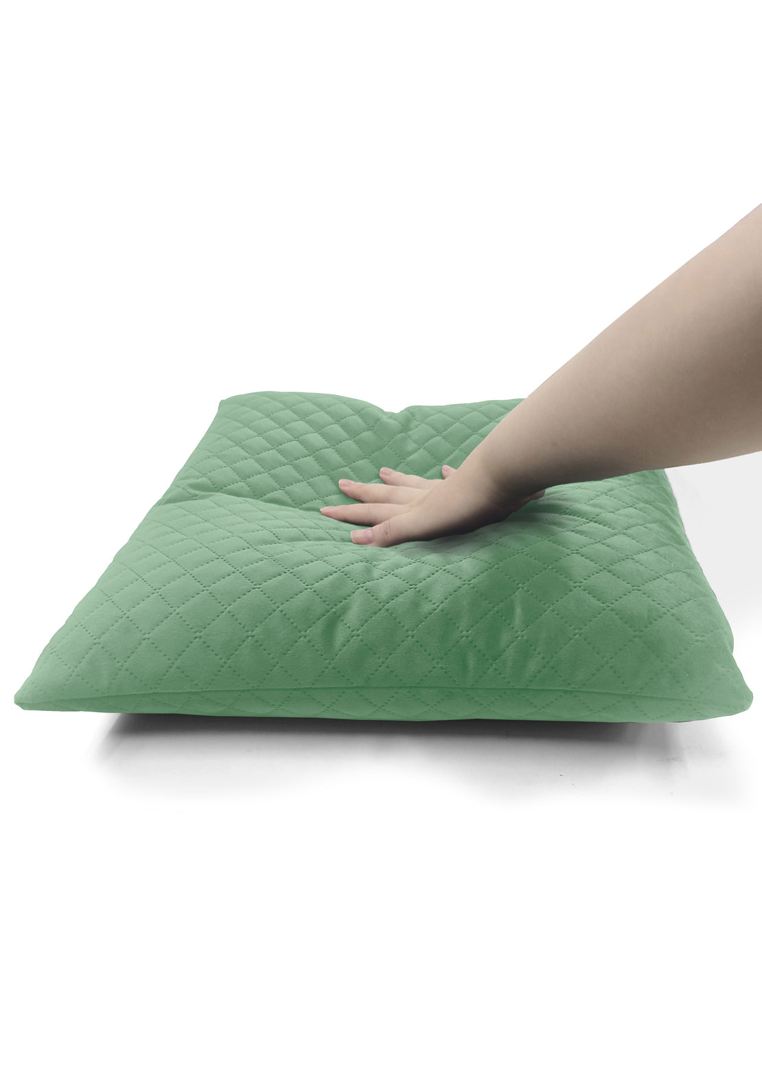 The Home Collection Velvet Pinsonic Cushion - Sage 2 Shaws Department Stores