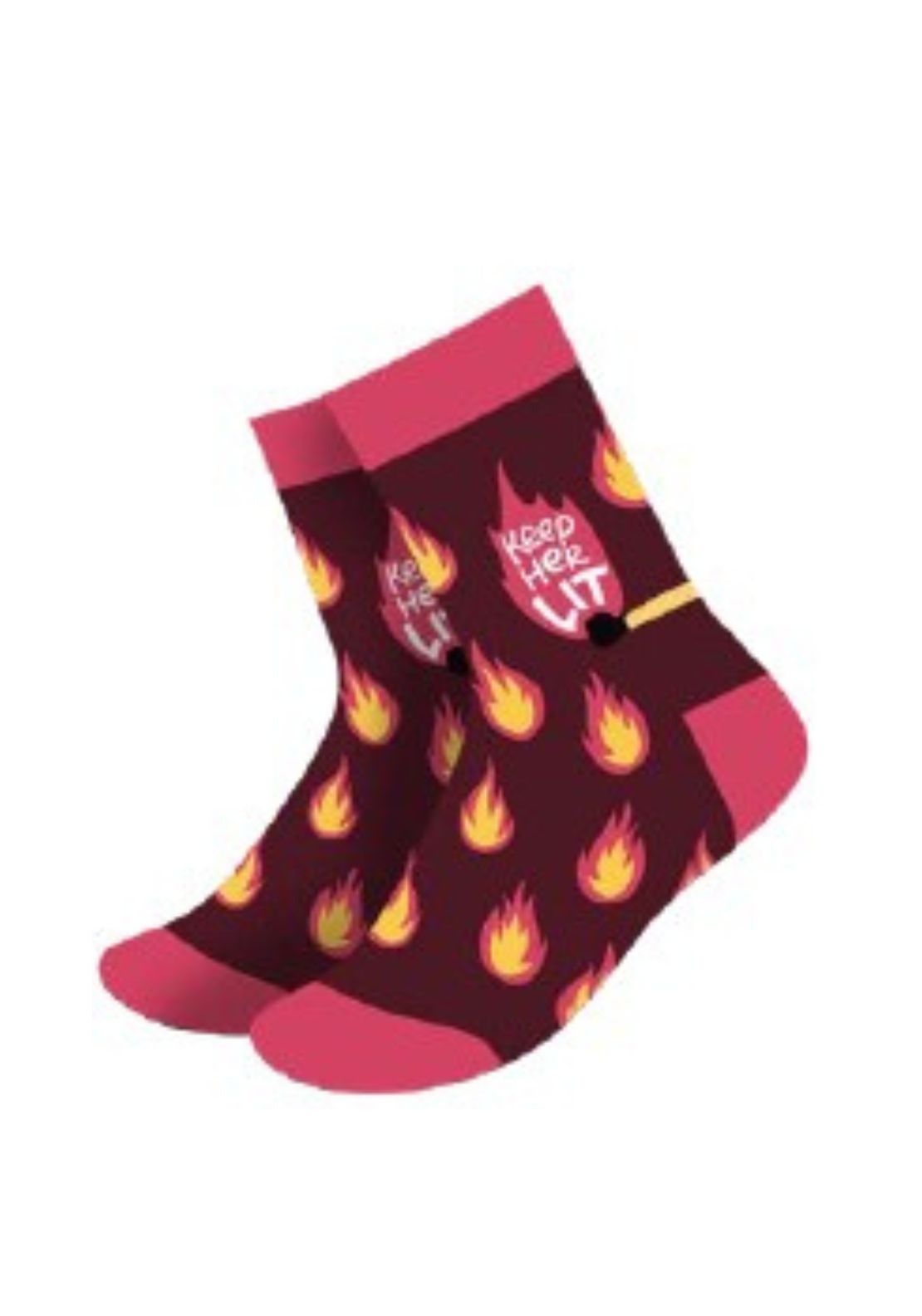 Sock Therapy Keep Her Lit Socks - Red/pink 1 Shaws Department Stores