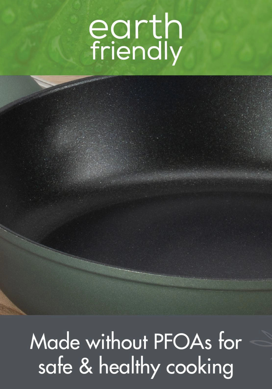 Earth Friendly Covered Saute Pan 28cm - Green