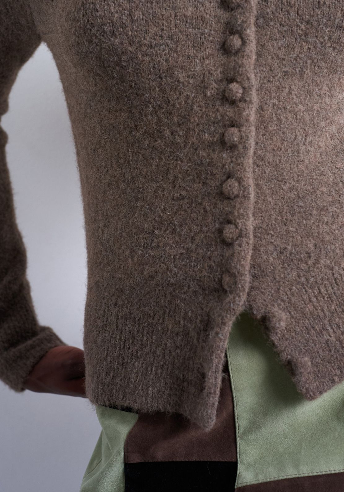Topshop Sia Cardigan - Chocolate Brown 3 Shaws Department Stores