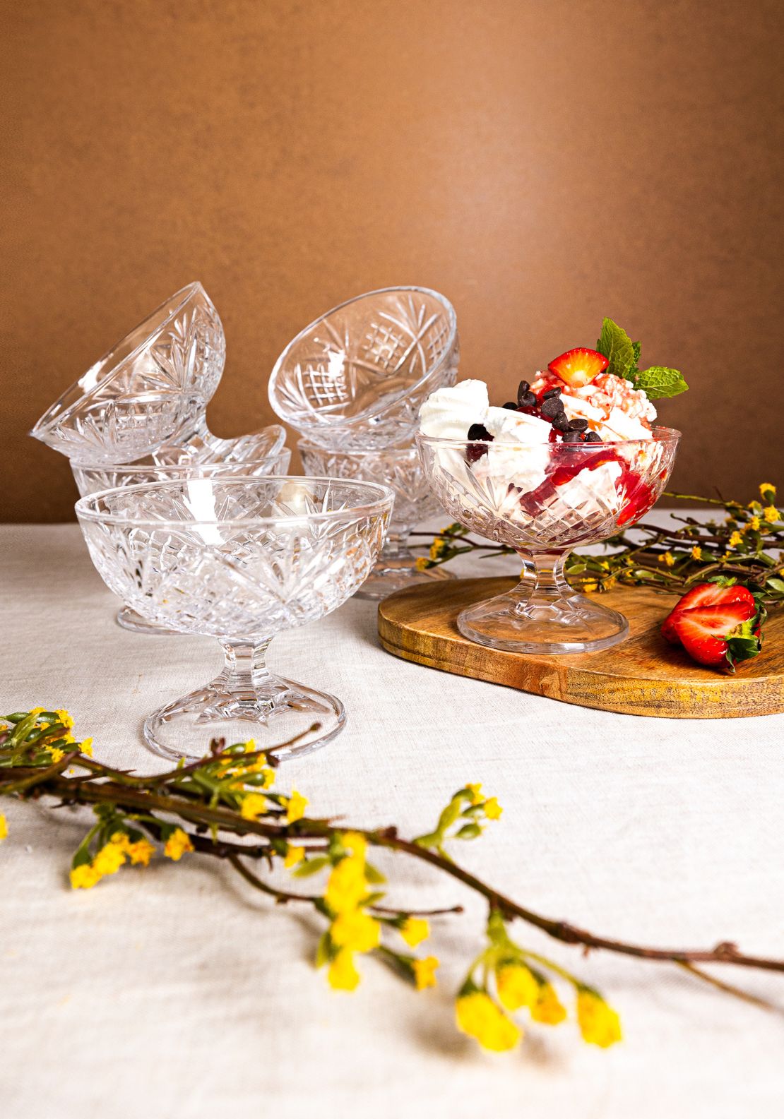 Killarney Crystal Trinity Glass Dessert Dishes 4 Shaws Department Stores