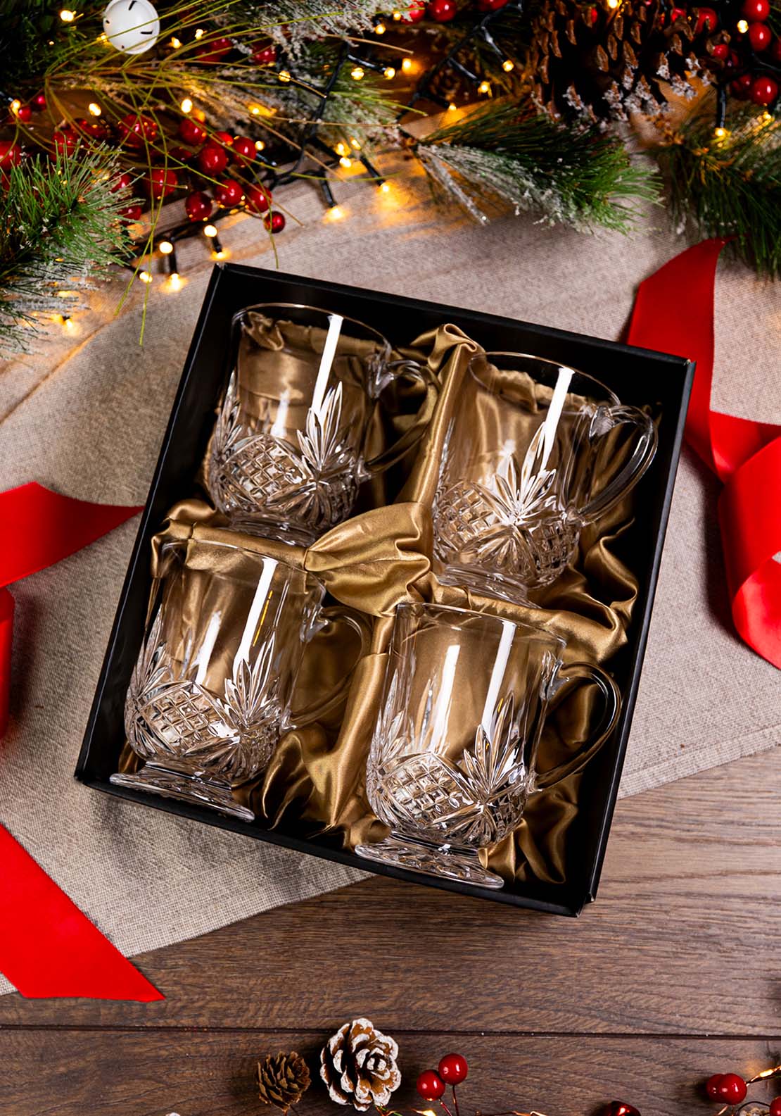 Killarney Crystal Trinity Set Of 4 Mugs 4 Shaws Department Stores