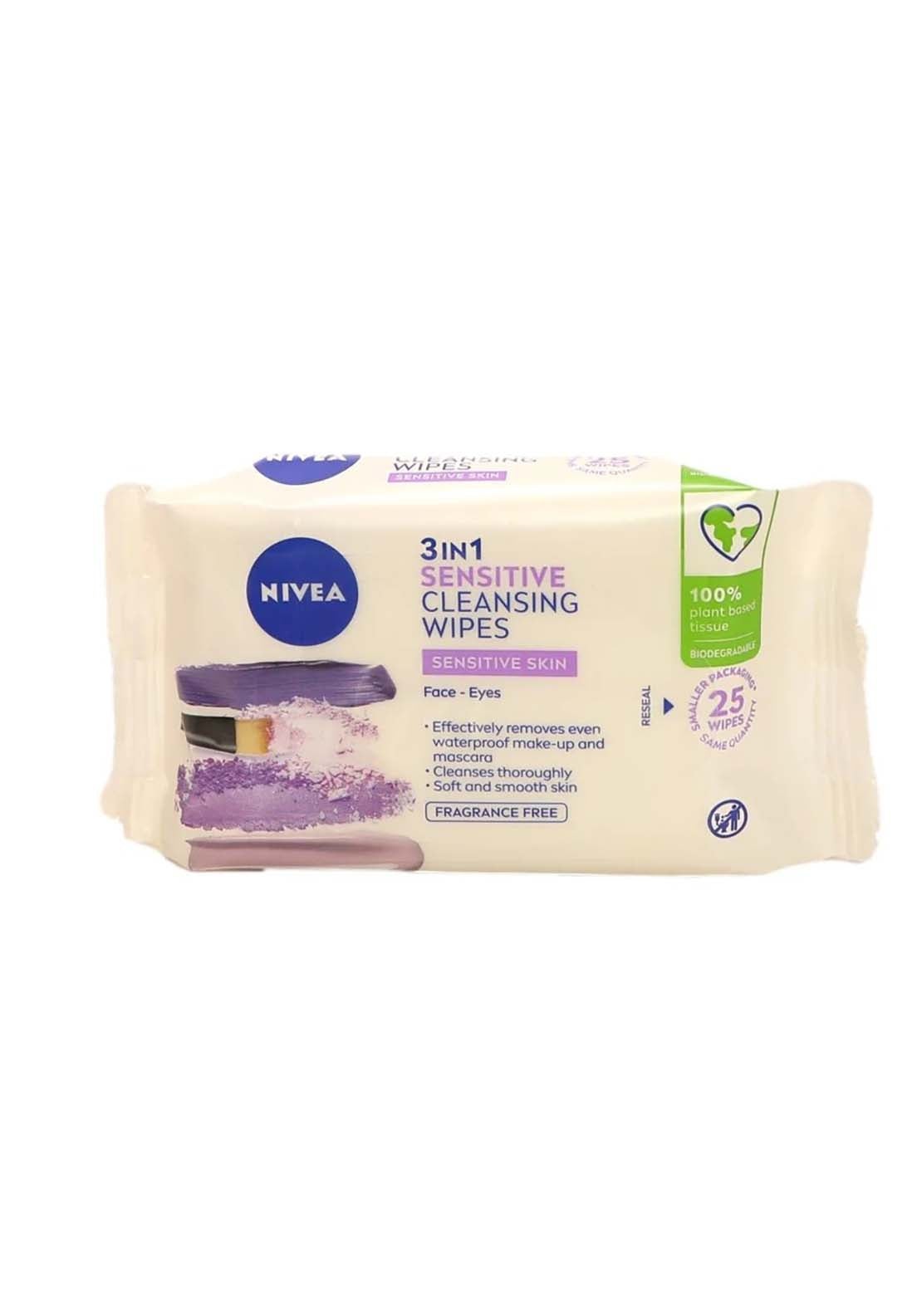 Nivea 3In1 Sensitive Cleansing Wipes 1 Shaws Department Stores