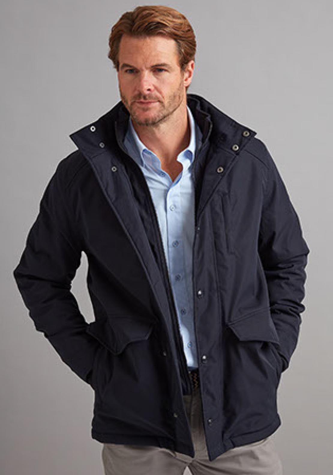 Vedoneire Double Collar Jacket - Blue 1 Shaws Department Stores