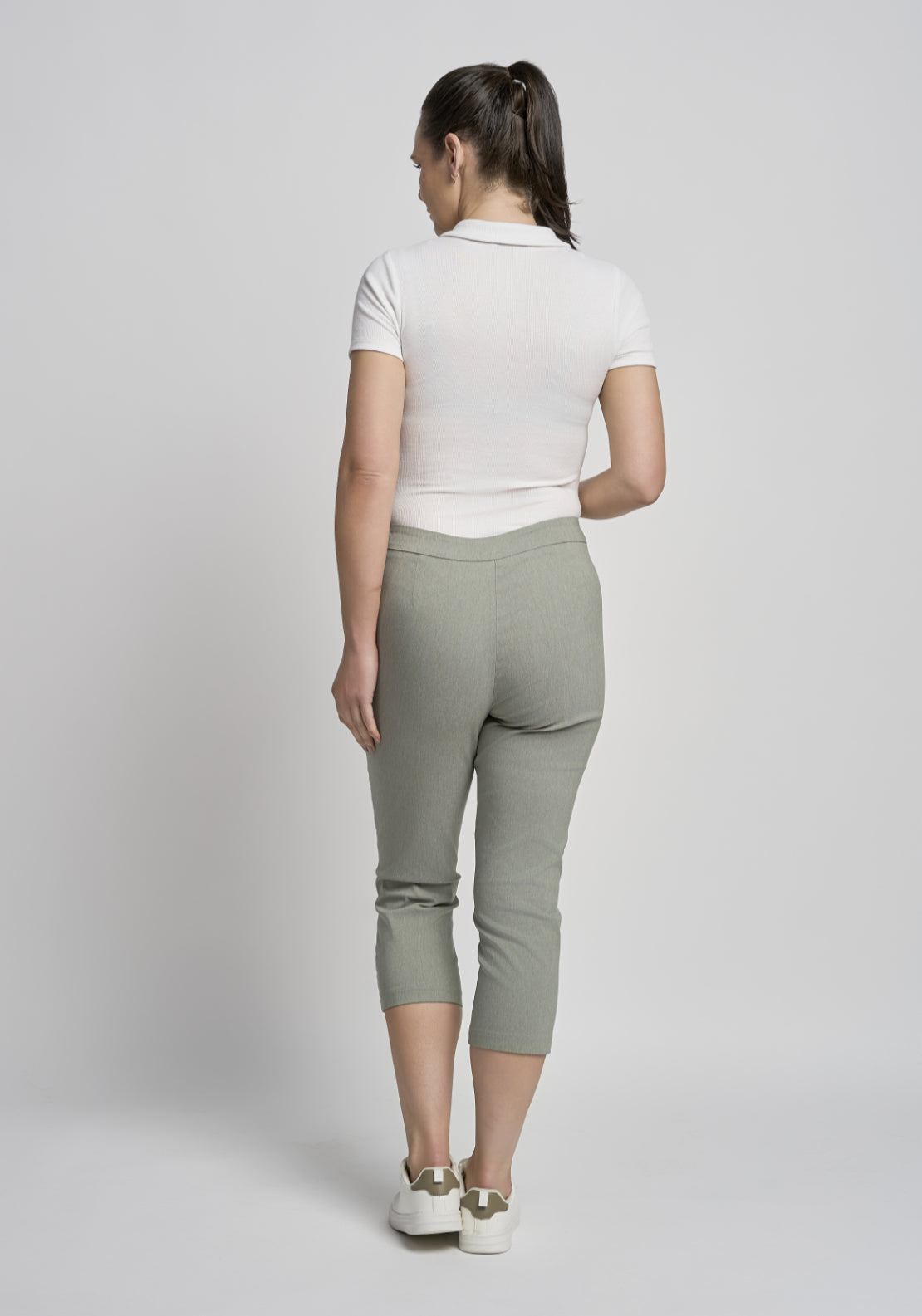 Tea Lane Diamond Loop Crop - Green 2 Shaws Department Stores