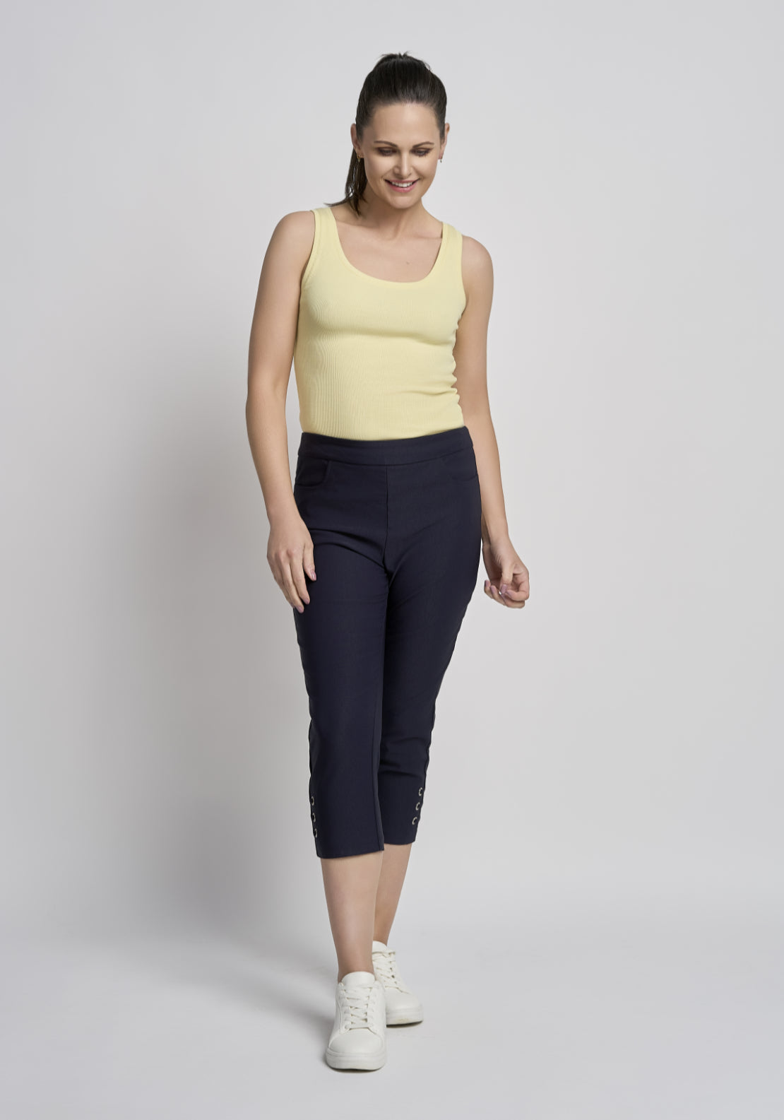 Tea Lane Diamond Loop Crop - Blue 1 Shaws Department Stores