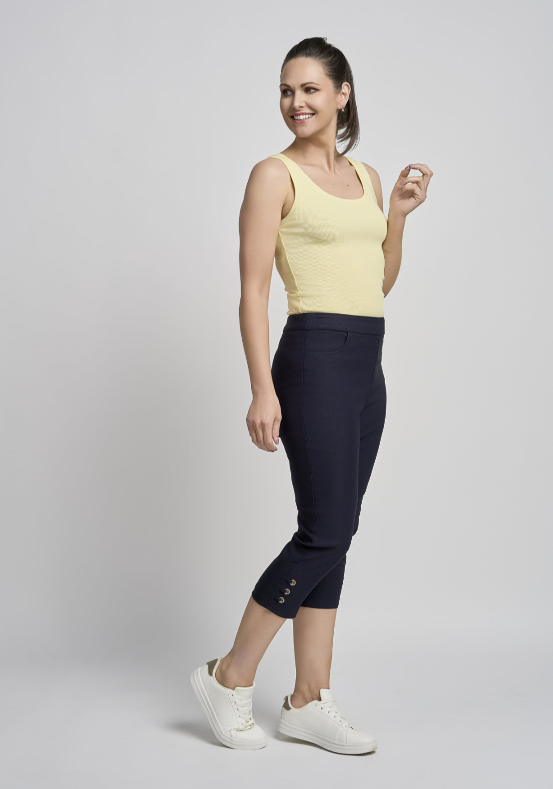 Tea Lane Diamond Loop Crop - Blue 3 Shaws Department Stores