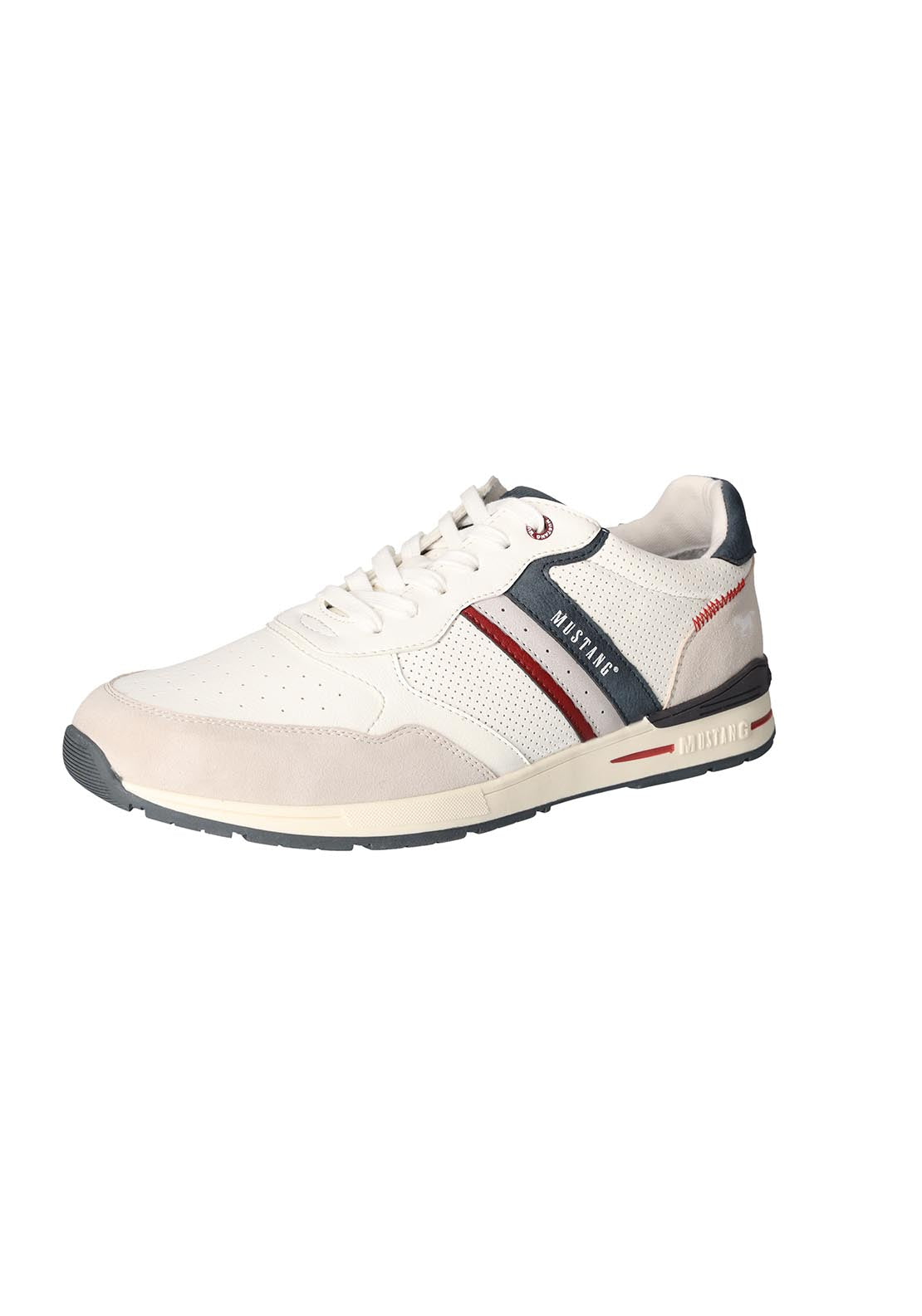 Mustang Trainer - Beige &amp; White 1 Shaws Department Stores