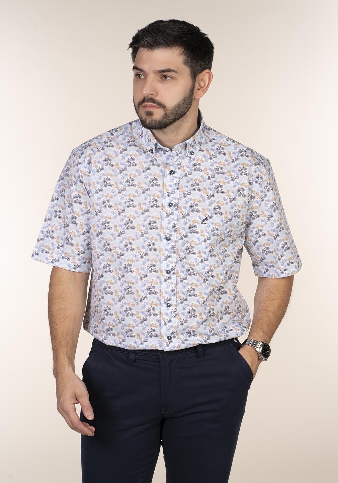 Yeats Casual Patterned Short Sleeve Shirt 3 Shaws Department Stores