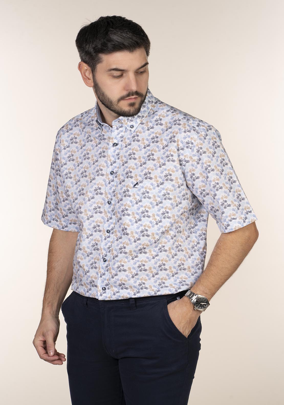 Yeats Casual Patterned Short Sleeve Shirt 4 Shaws Department Stores
