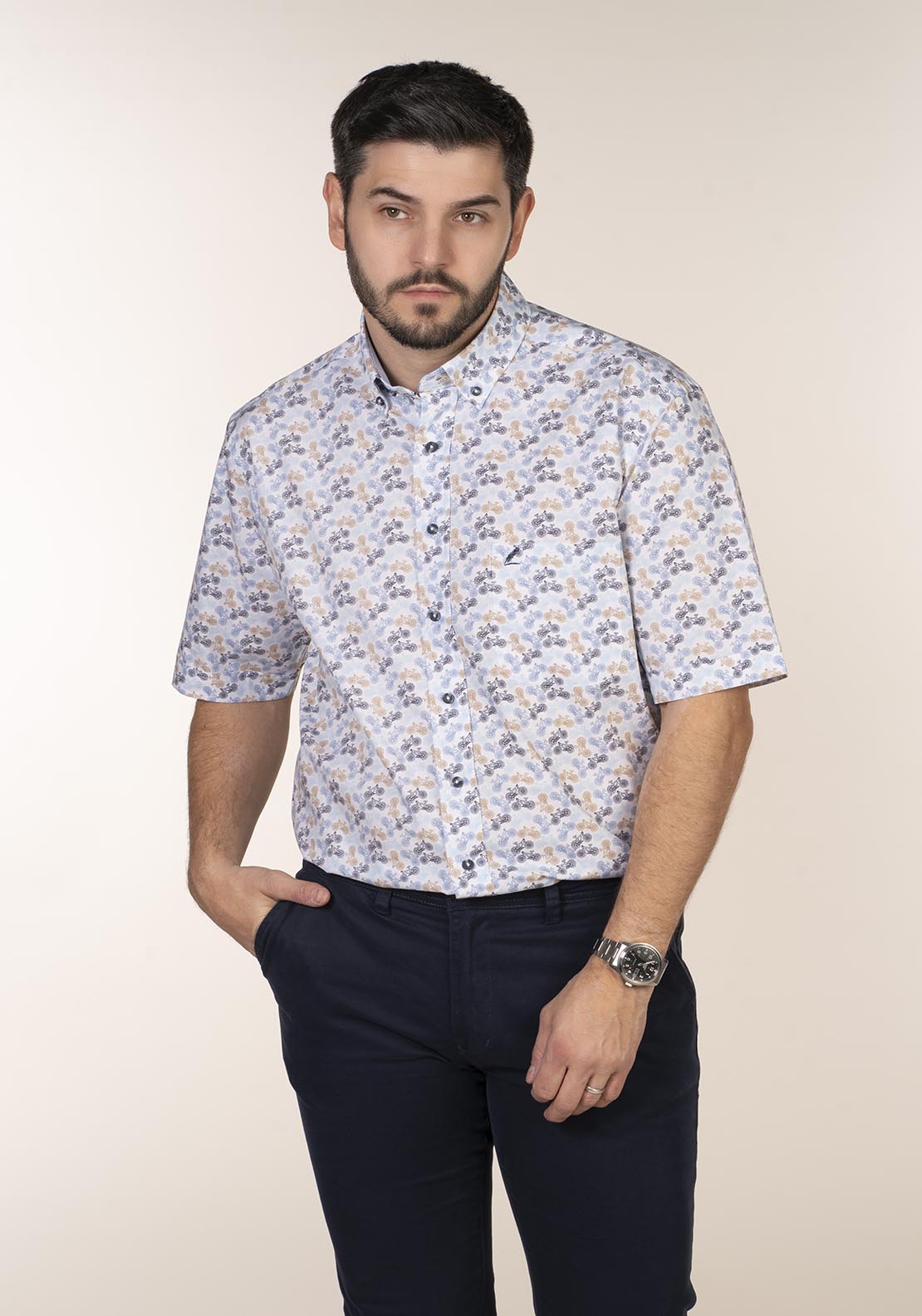 Yeats Casual Patterned Short Sleeve Shirt 2 Shaws Department Stores