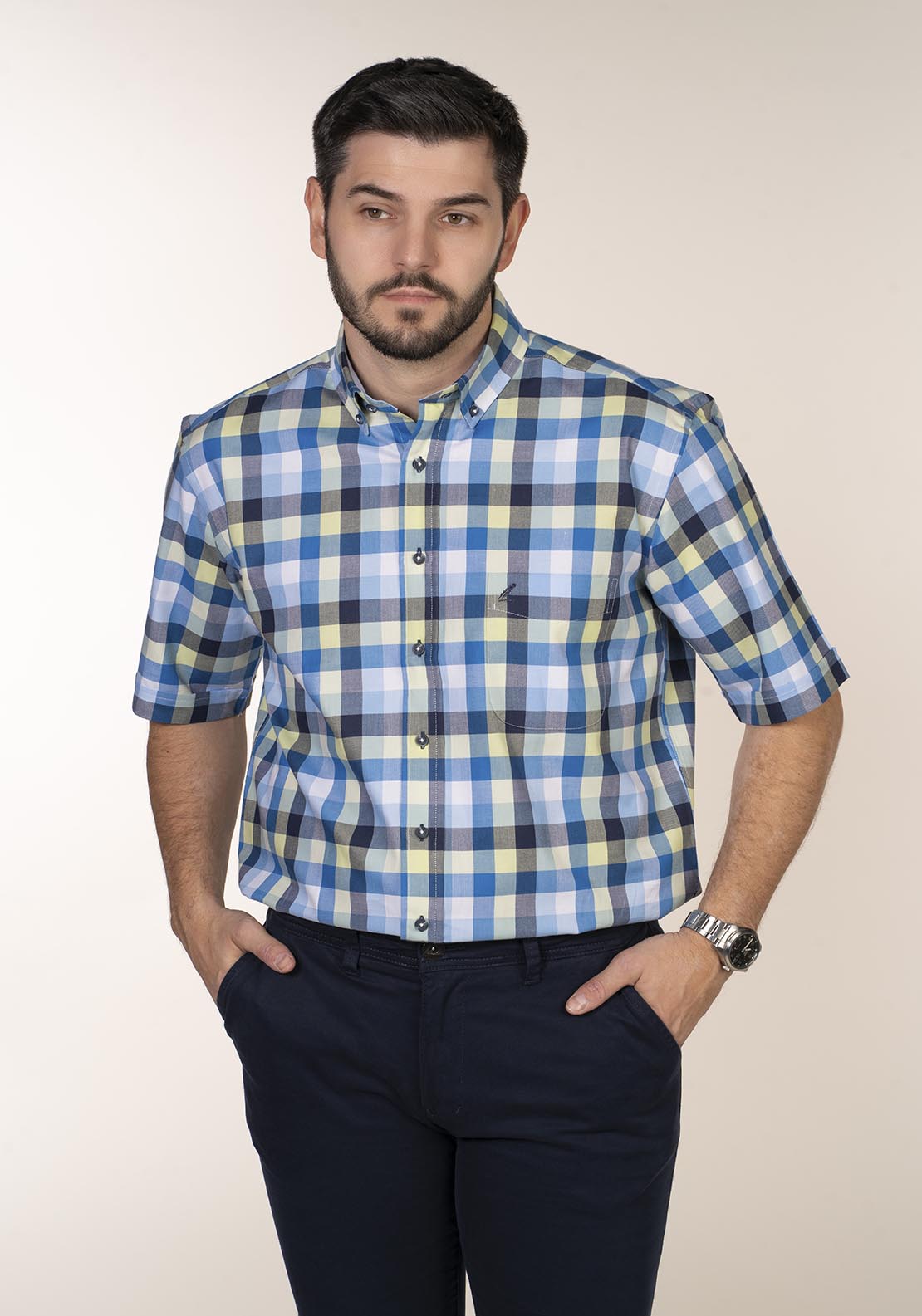 Yeats Casual Check Short Sleeve Shirt 3 Shaws Department Stores