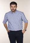 Casual Patterned Short Sleeve Shirt - Pink