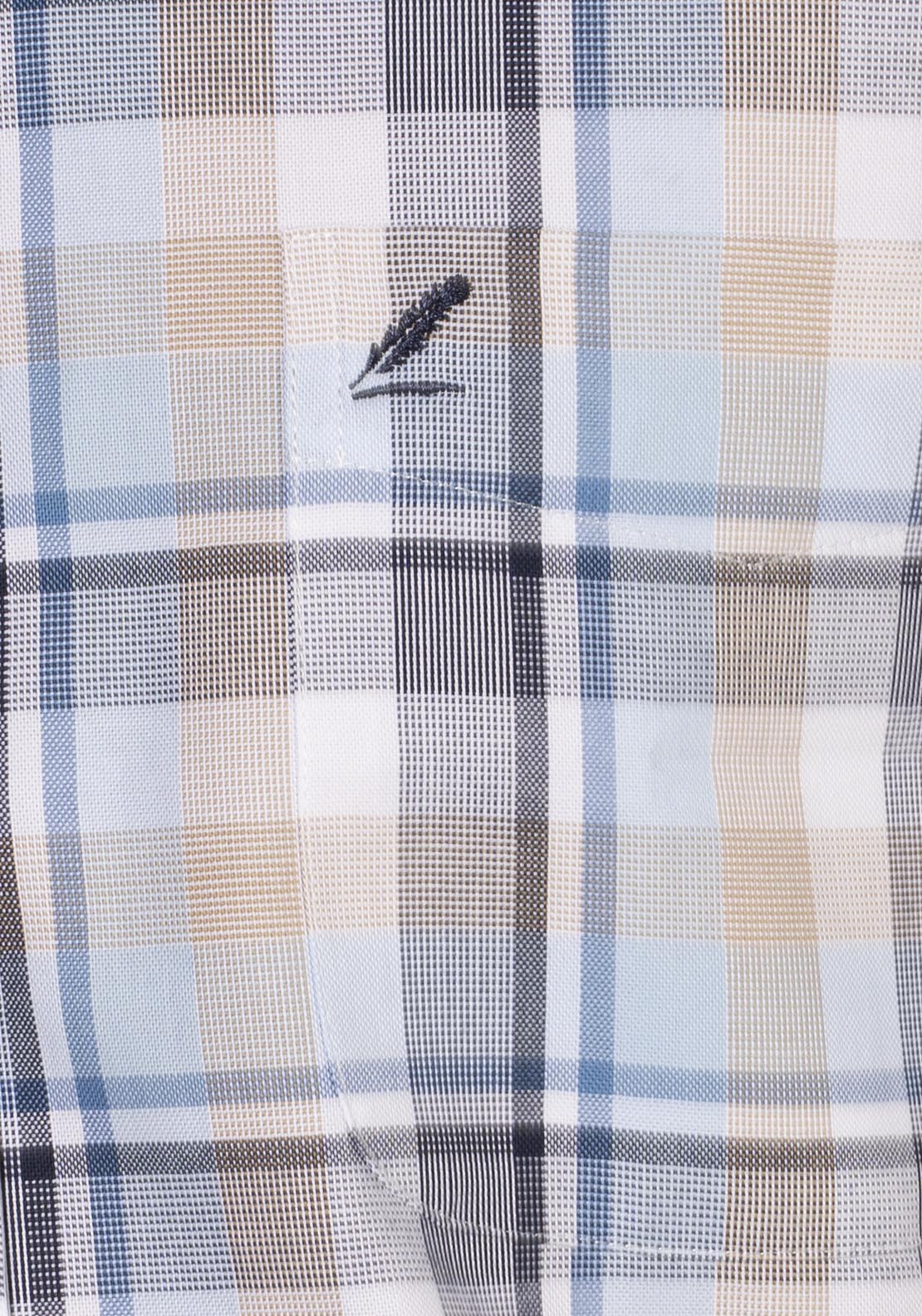 Yeats Casual Check Short Sleeve Shirt - Blue 6 Shaws Department Stores