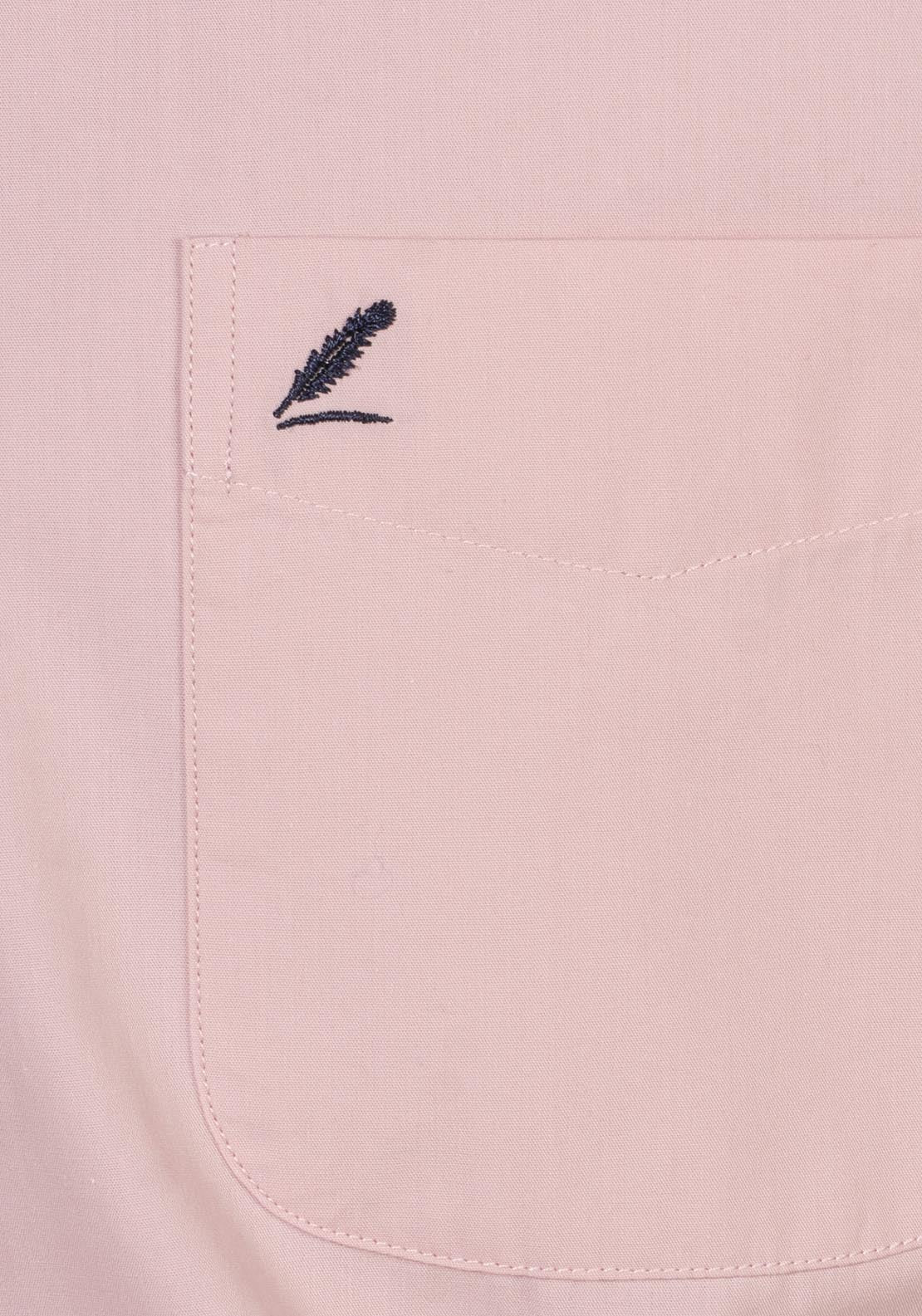 Yeats Casual Plain Short Sleeve Shirt - Pink 6 Shaws Department Stores