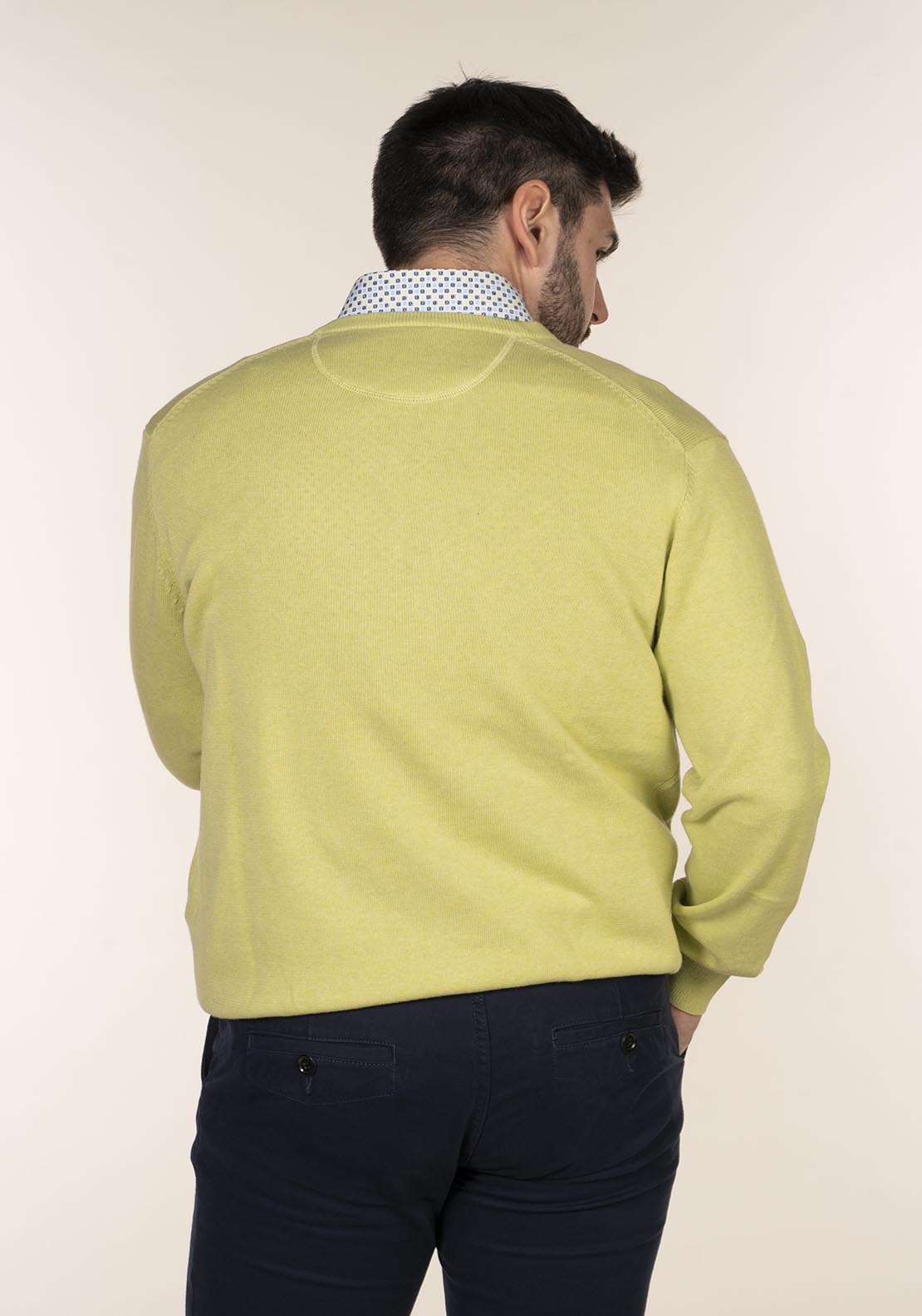 Yeats Plain Cotton V Neck Sweaters 5 Shaws Department Stores