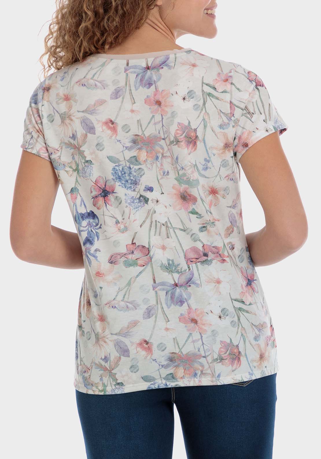 Punt Roma Floral Print T-Shirt 2 Shaws Department Stores