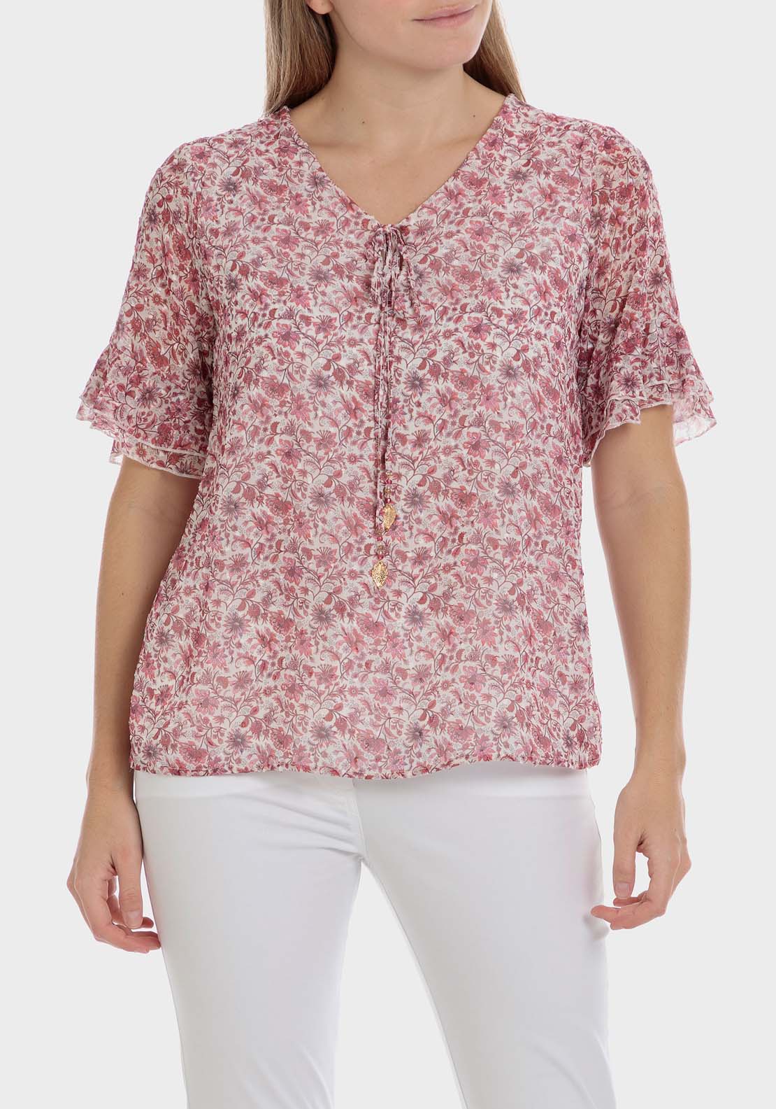 Punt Roma Floral Print T-Shirt 1 Shaws Department Stores