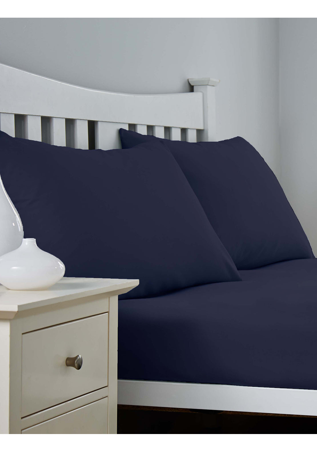 The Home Collection 300 Thread Count Standard Pillowcase Pair - Navy 1 Shaws Department Stores