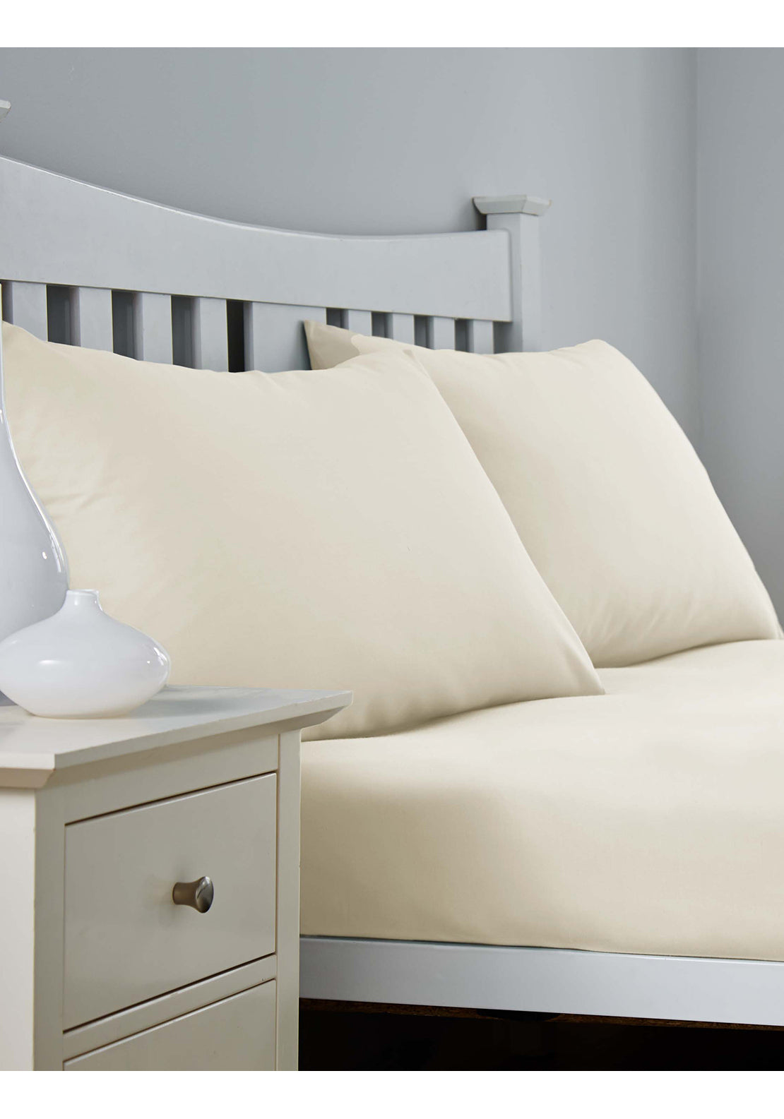 The Home Collection 300 Thread Count Standard Pillowcase Pair - Cream 1 Shaws Department Stores